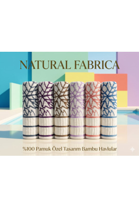 nf natural fabrica %100 Pamuk ÖZEL Tasarım Bambu Çınar Desenli El Havlusu 6 A...