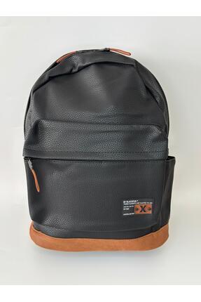 byblack Lalop Hakiki Deri Siyah Sırt Çantası Unisex Kullanım
