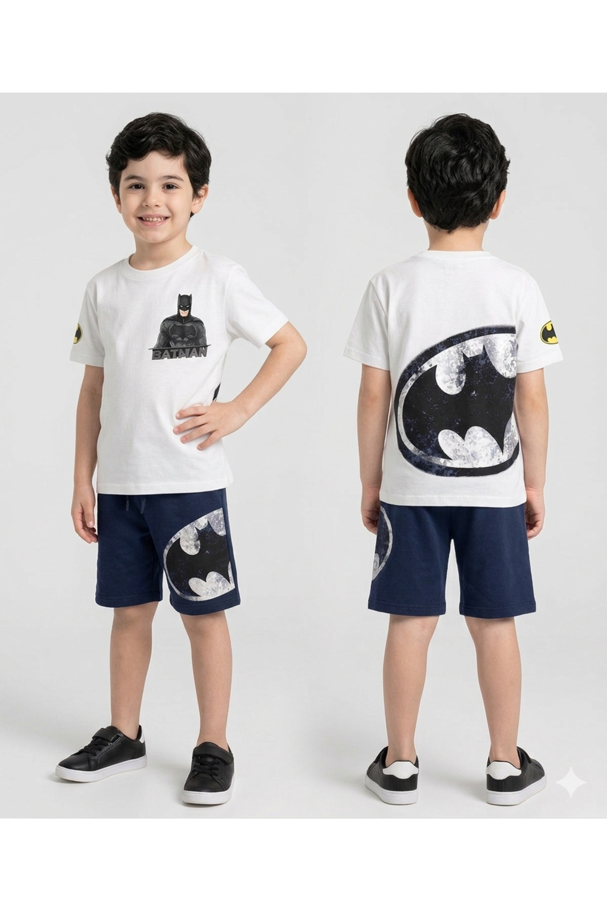 PALLERMO KİDS New Season Summer Single Jersey Top and Bottom Set