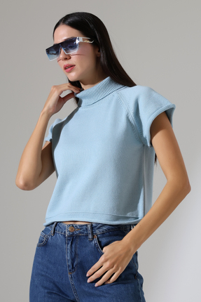 Lavinza Balıkçı Yaka Kısa Kollu Triko Kazak Kadın Slim Fit Yumuşak Dokulu Şık...