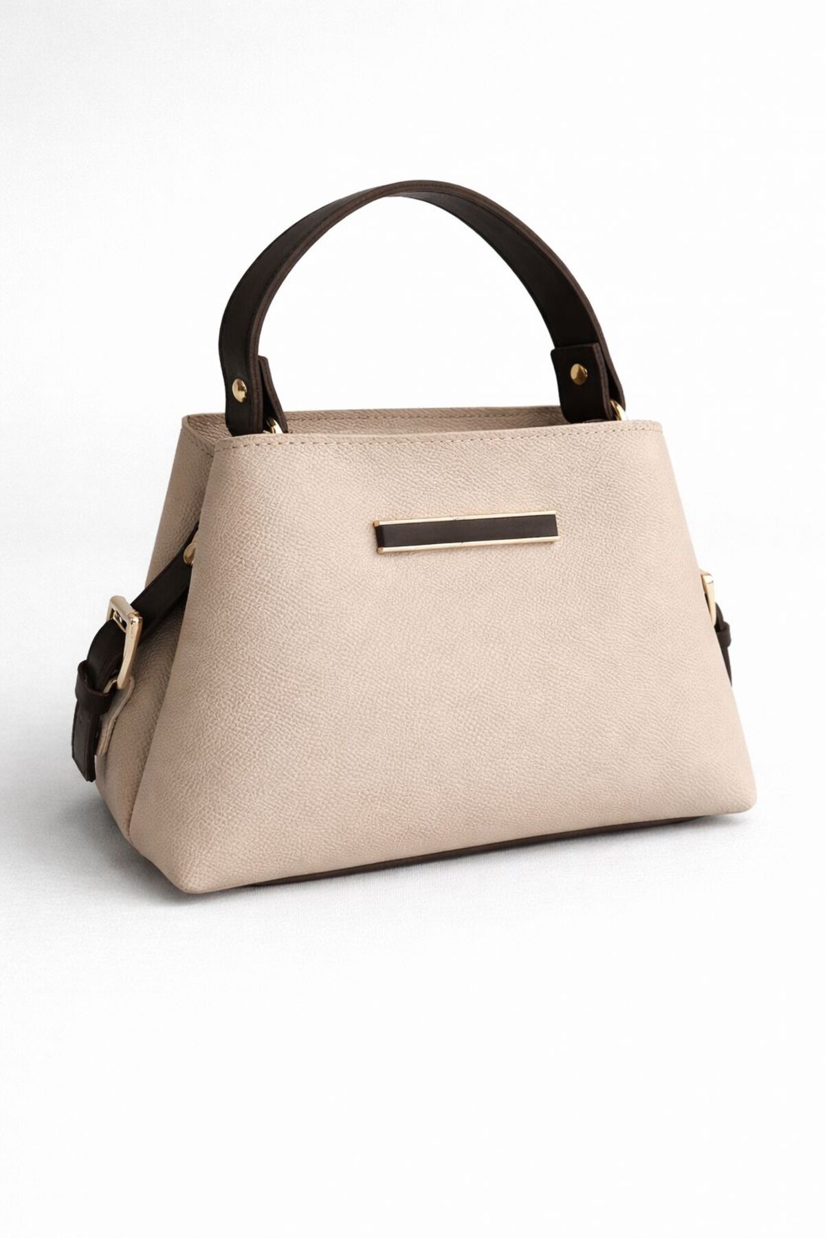 Women's RmCL Zipper Closed Double Compartment Sleeve and Shoulder Bag Mink - Bitter Coffee