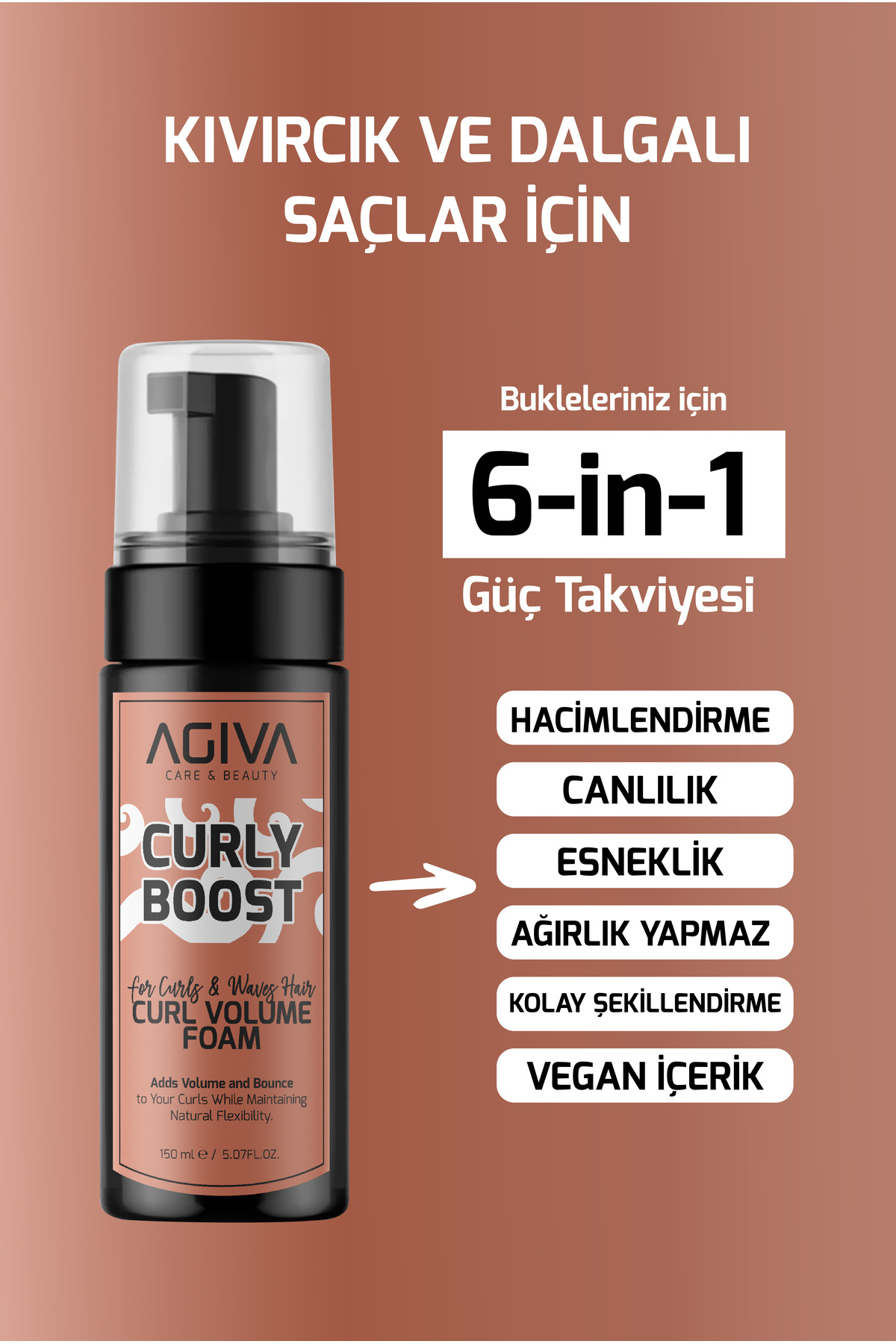Curly Boost Bukle Belirginleştirici Köpük-150ML — 001-SER-222 — تصویر 3 از 7