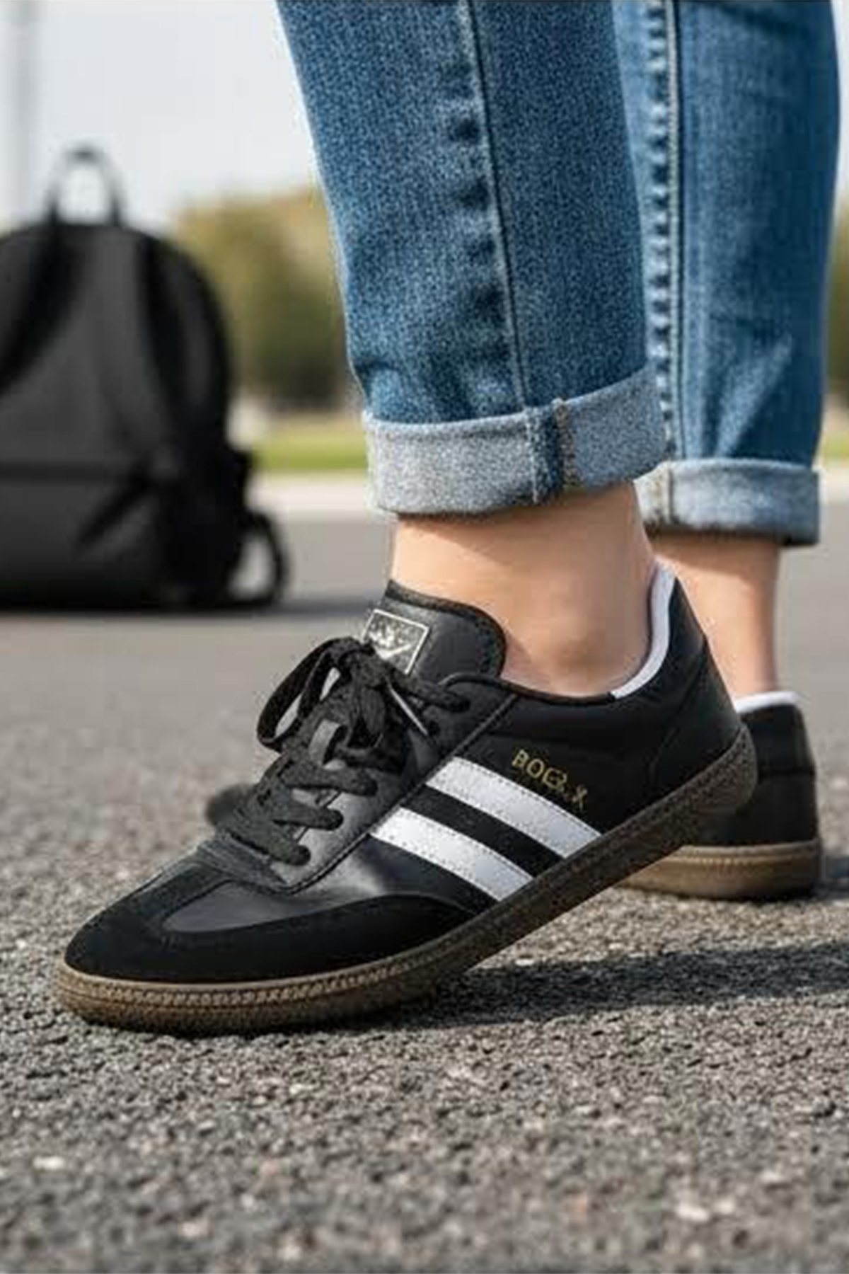 FLY STEP Unisex Stil Şık Rahat Hafif Günlük Yandan Şeritli Bağcıklı Yürüyüş Koşu Sneaker Spor Ayakkabı görsel 7
