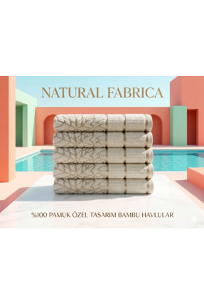 nf natural fabrica %100 Pamuk ÖZEL Tasarım Bambu Çınar Desenli El Havlusu 6 A...
