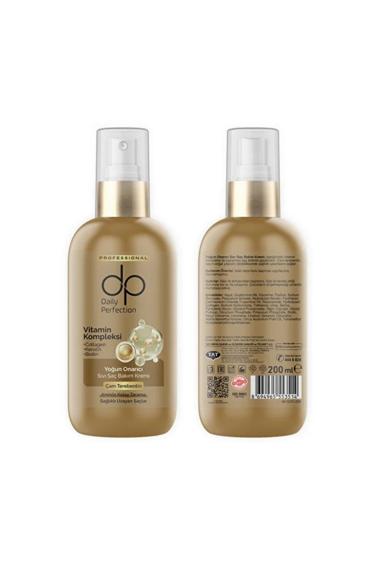 Dp Durulanmayan Yoğun Onarıcı Sıvı Saç Kremi Çam Terebentin 200 ml — 8694965553514 — تصویر 2 از 2