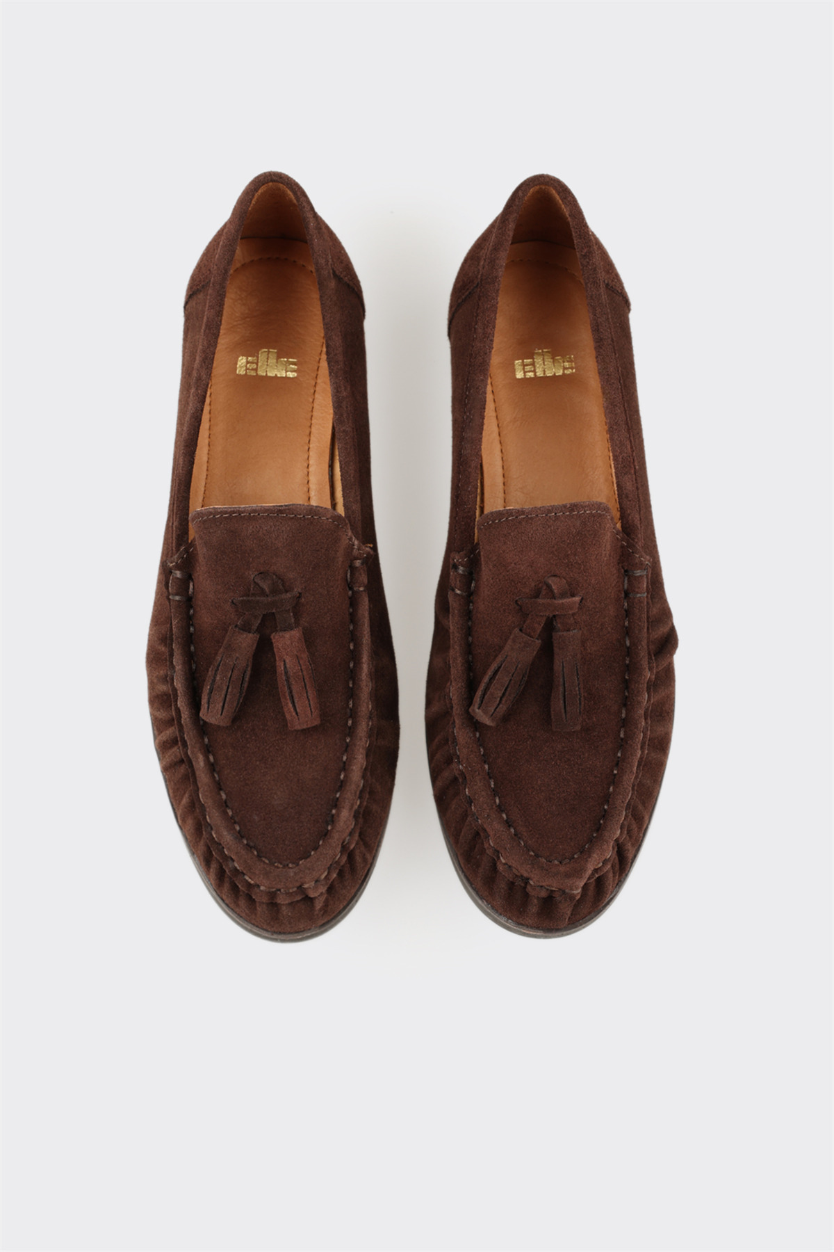 Elle Shoes Kahve Deri Kadın Günlük Ayakkabı görsel 4