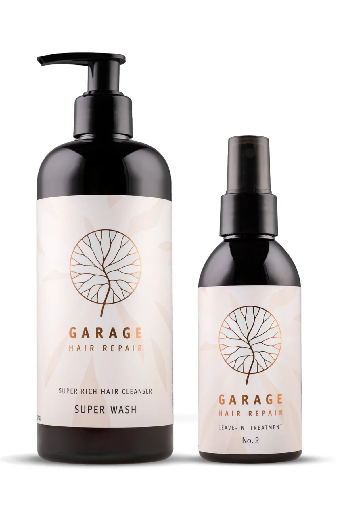 Garage Organics Saç Bakım Seti -1- Büyük Boy Super Wash 400 ml+No.2 Sprey