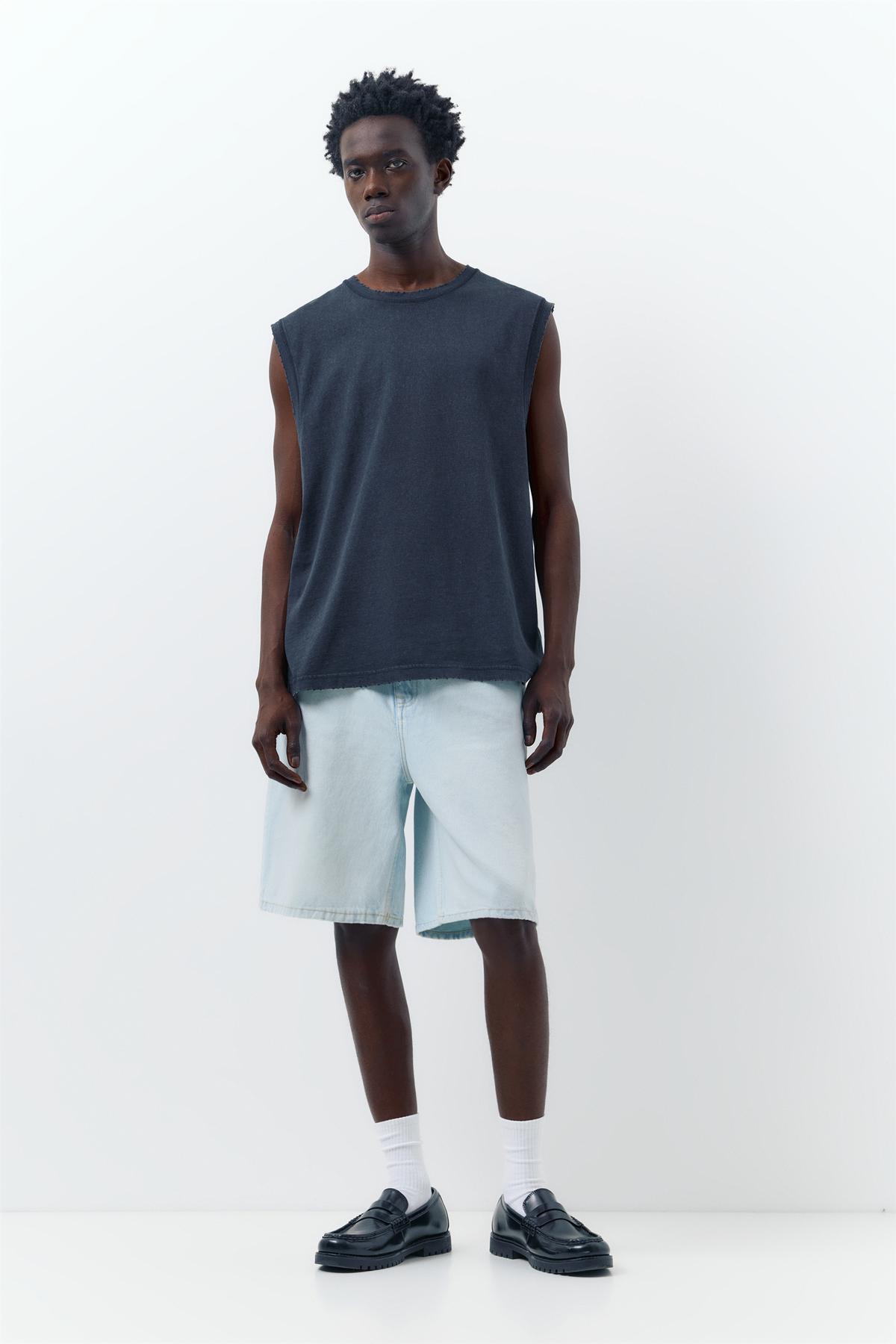 1_org_zoom برمودای شلوار Pull & Bear جین شل و آزاد اورجینال - تصویر 1