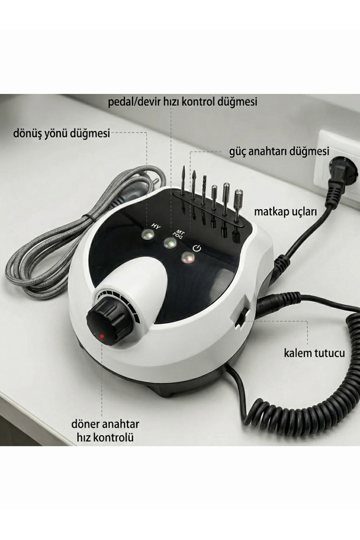 Fujika Profesyonel Yeni Nesil 45000RPM Nail Drill Freze Törpü