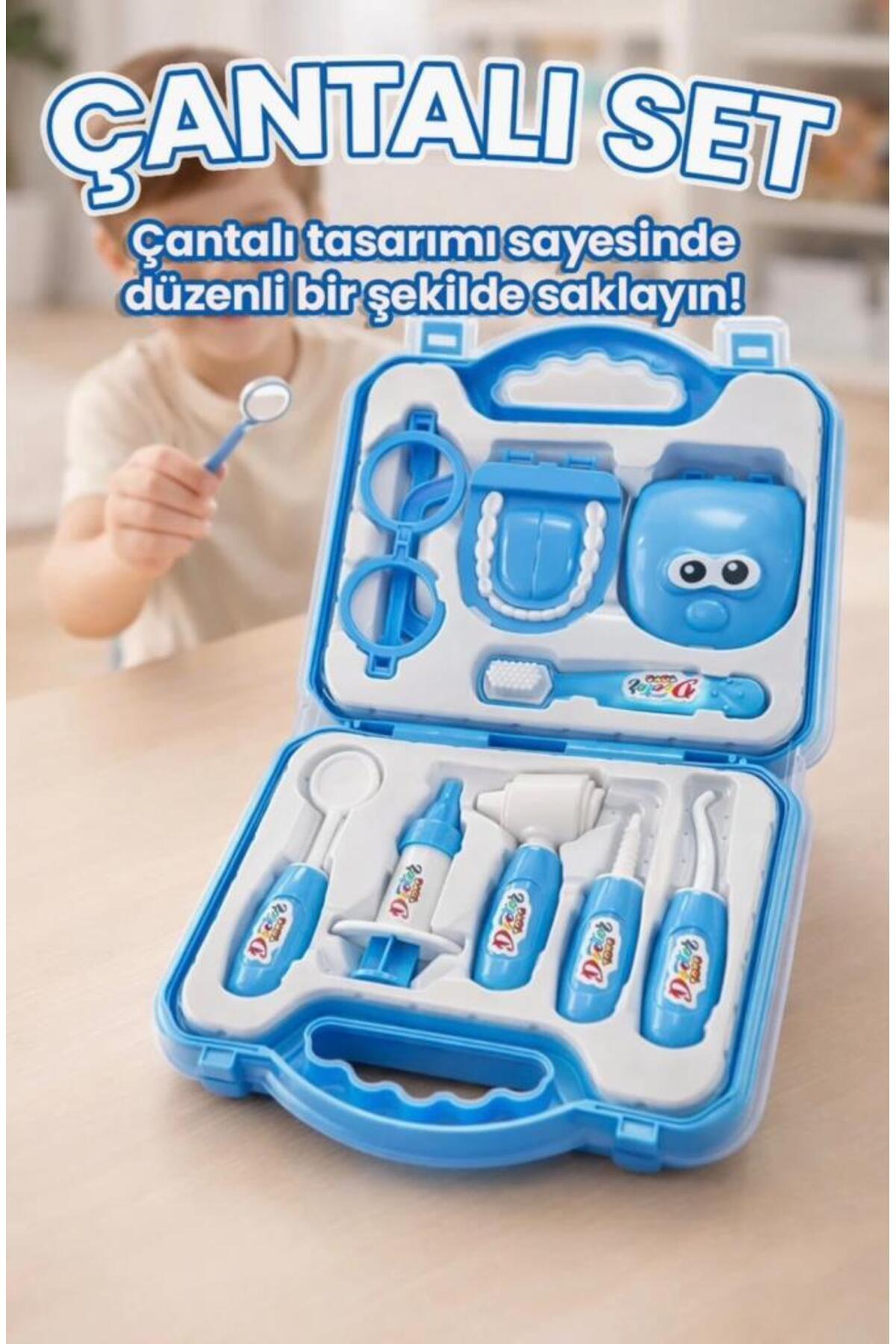 Tıfıl Toys Minik Diş Hekimi - Çantalı Gözlüklü 9 Parça Dişçi