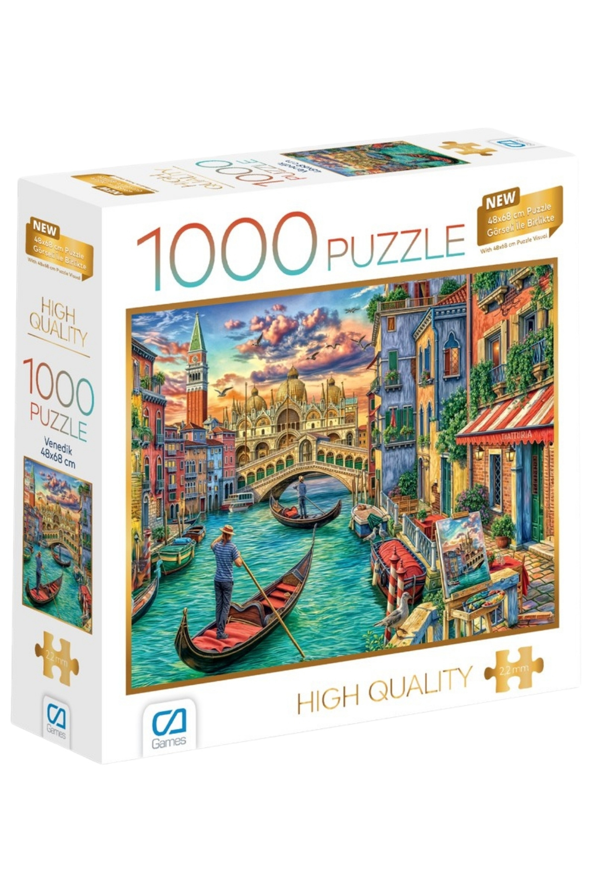 CA Games Venedik Sokakları 1000 Parça 2,2mm Kalınlık 48x68cm