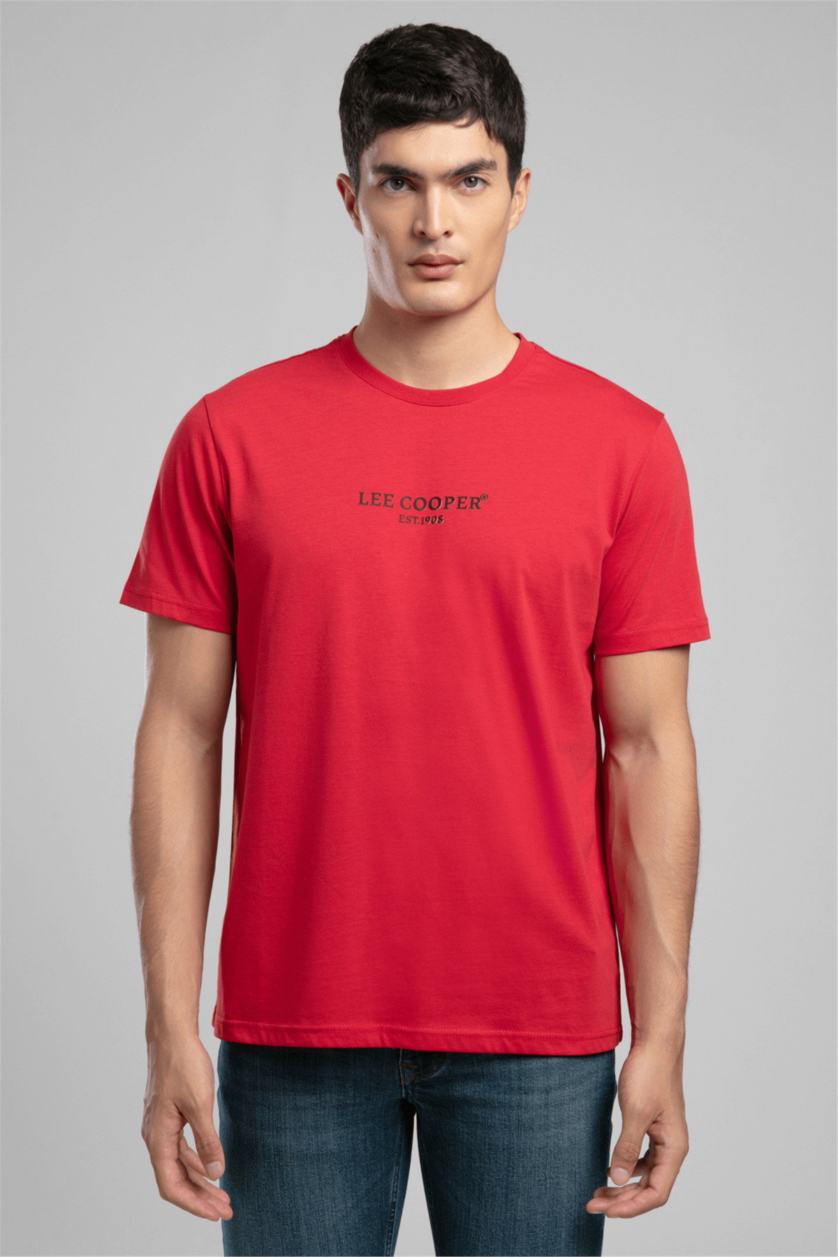 Lee Cooper OSWALD Erkek Regular Fit %100 Pamuk Baskılı Bisiklet