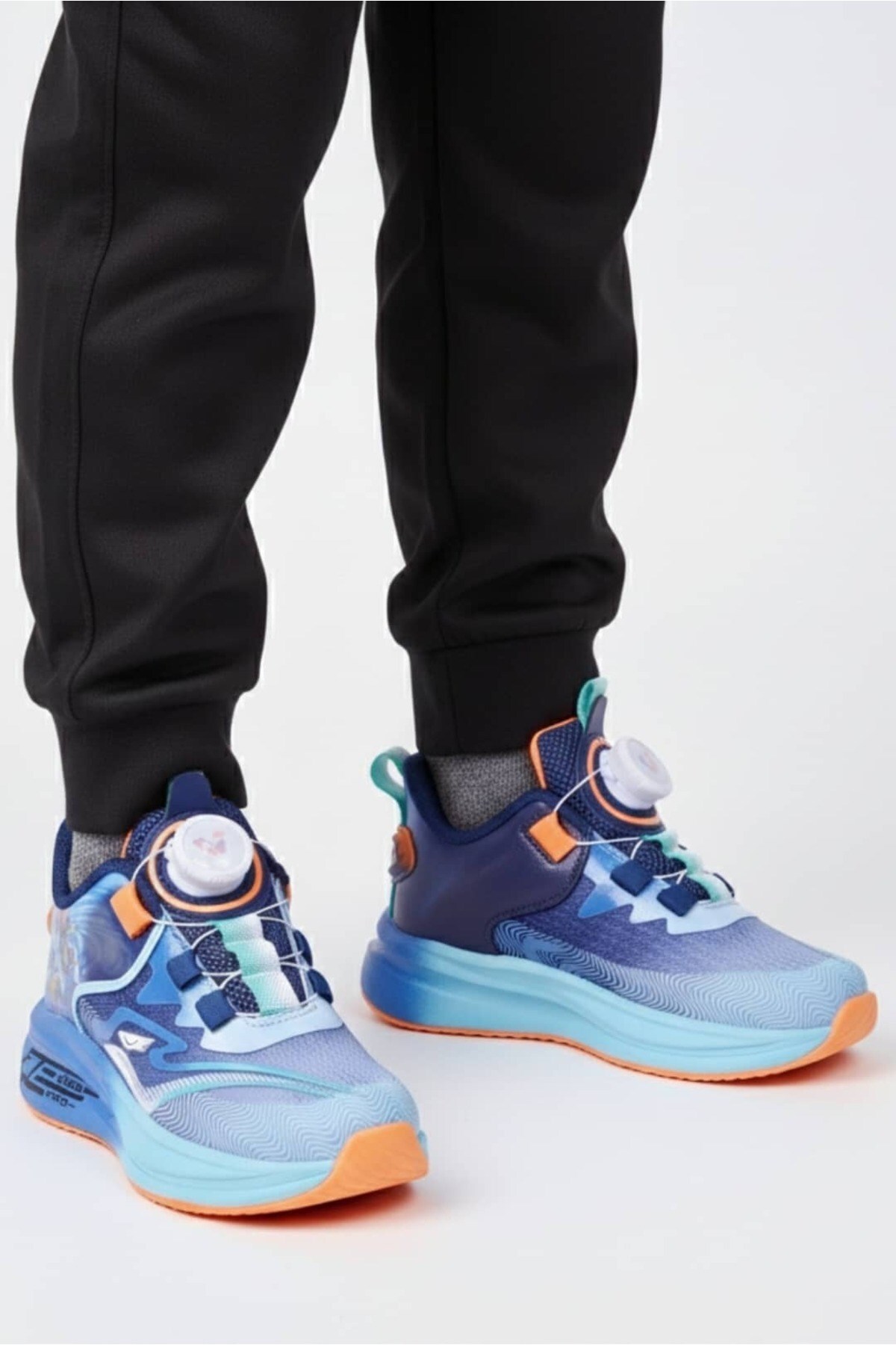 【mirai】スカイウォーカー GDP 計20ml Vicco Erkek Çocuk Akıllı Bağcık Spor Ayakkabı Sneaker Mavi Oranj