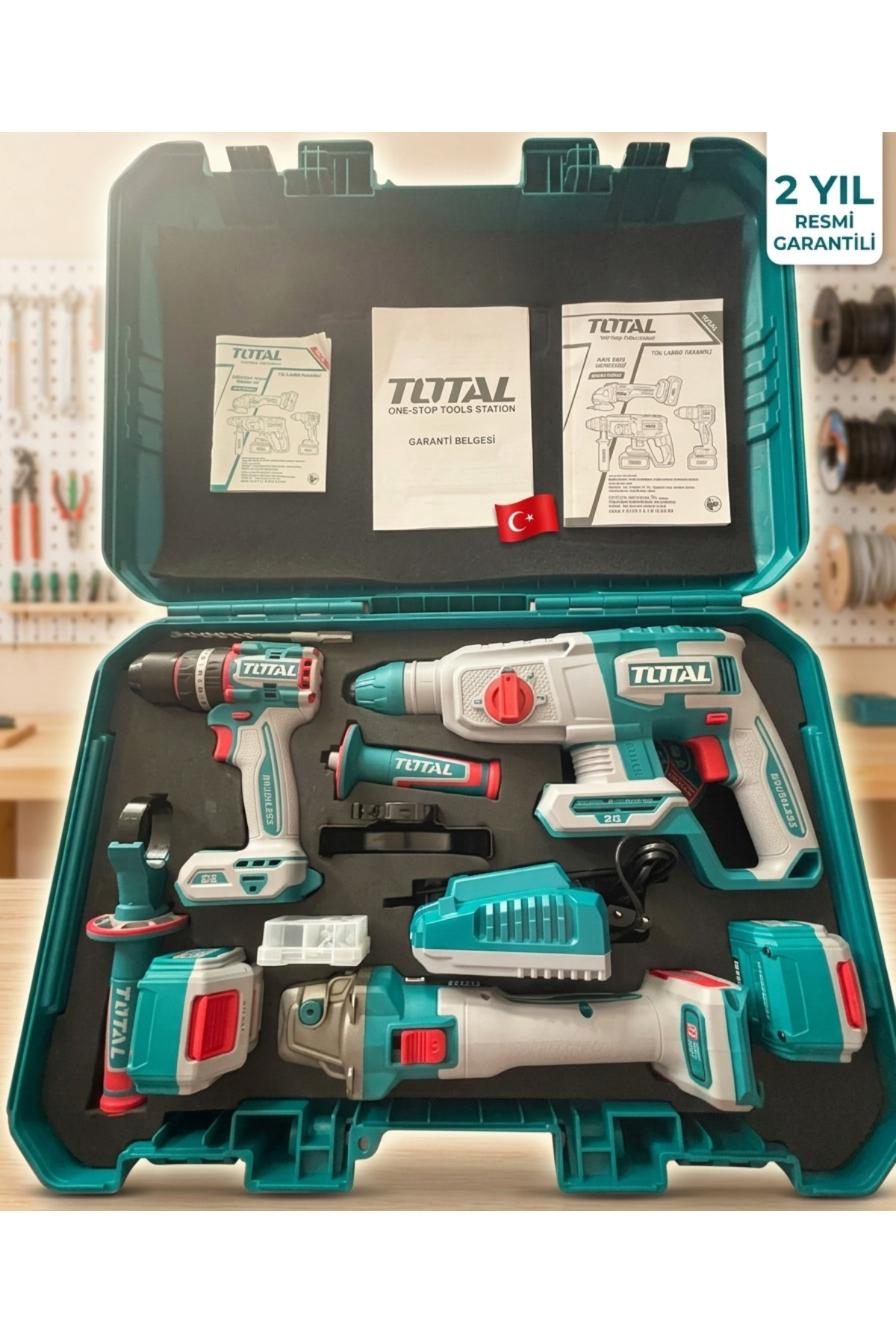 Total P20S Kömürsüz (Brushless) 3'lü Kombo Set - Hilti + Taşlama +