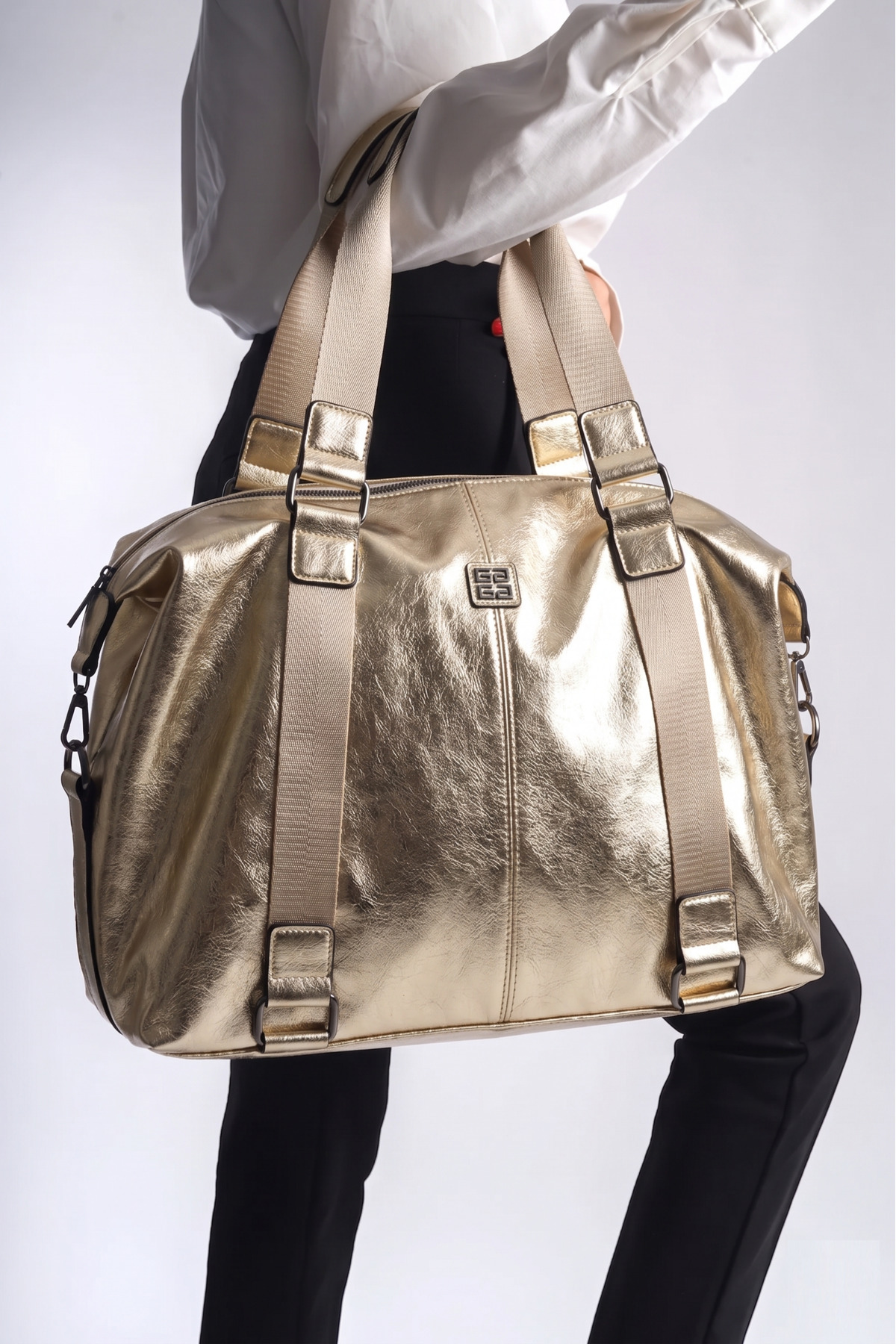 Women's Patterned Leather Casual Sleeve and Shoulder Bag