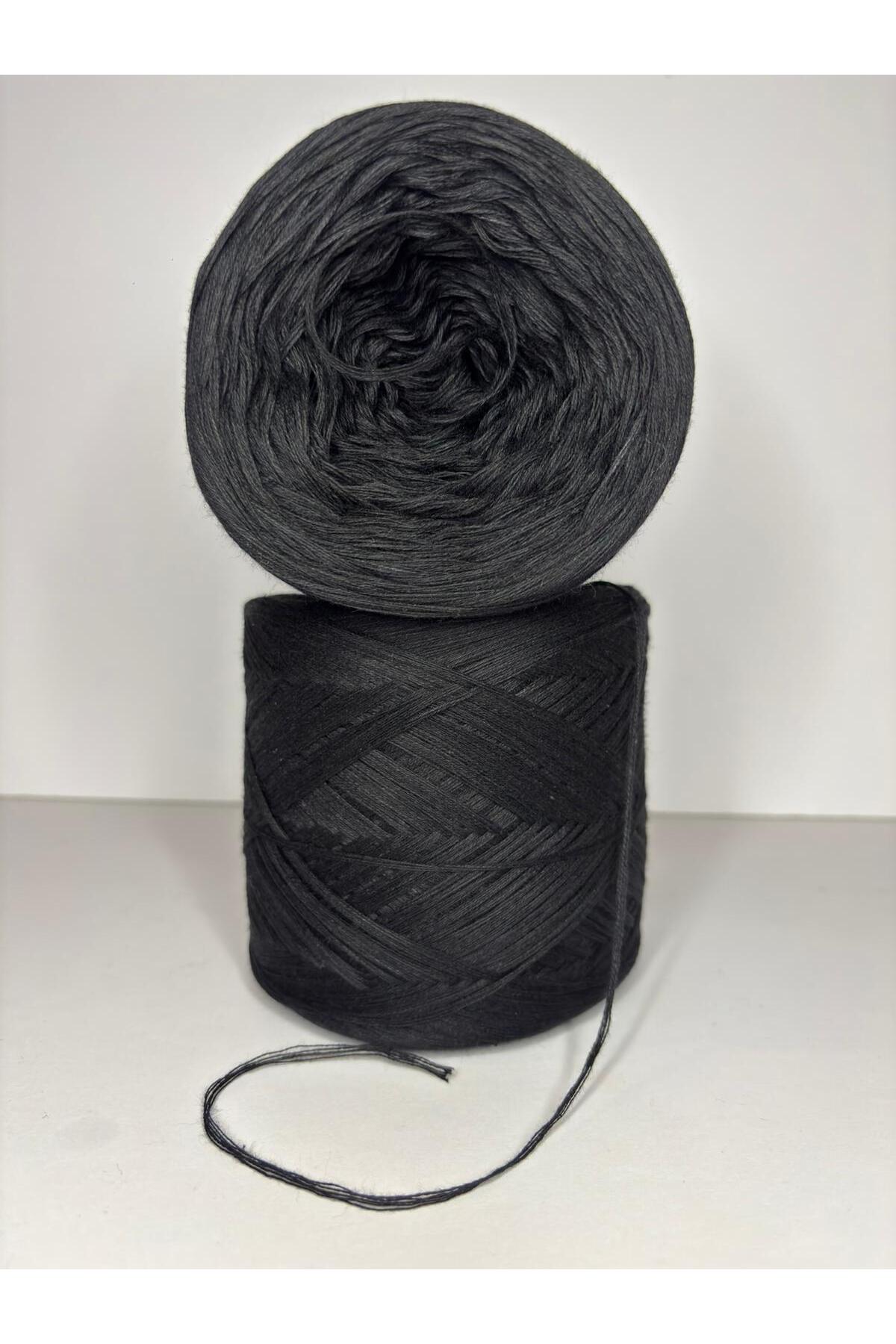 Black Italian mercerized viscose (5 layers of wrap) (summer,seasonal) knit rope 200gr