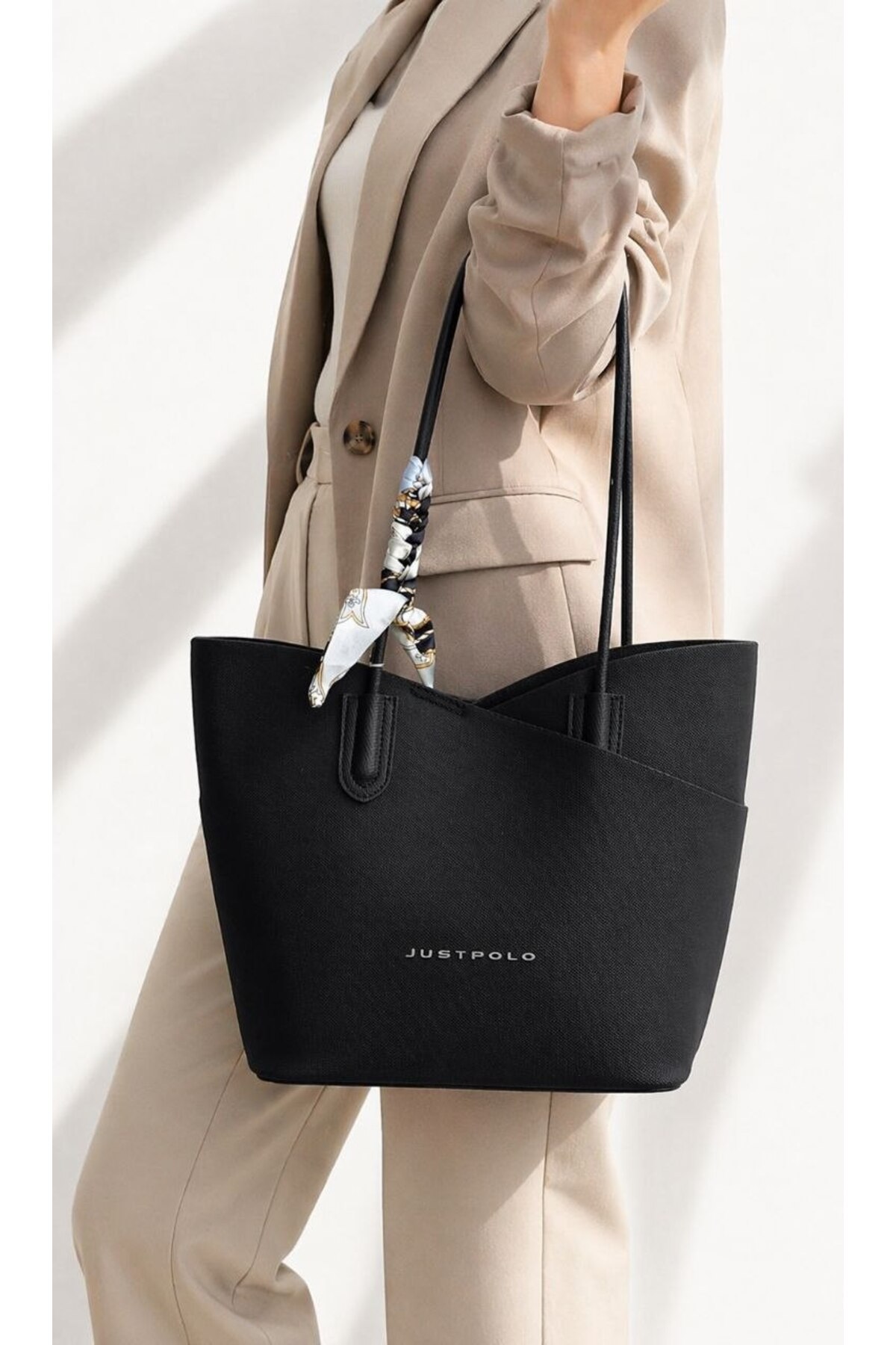 Just Polo Original 2-Pack Bag Shoulder and Crossbody Bag Single Price Black