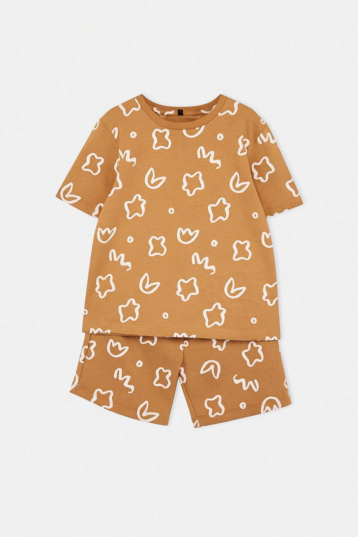 Trendyolmilla Kids Hardal Baskılı Örme Alt - Üst Takım TKDSS26AU00050