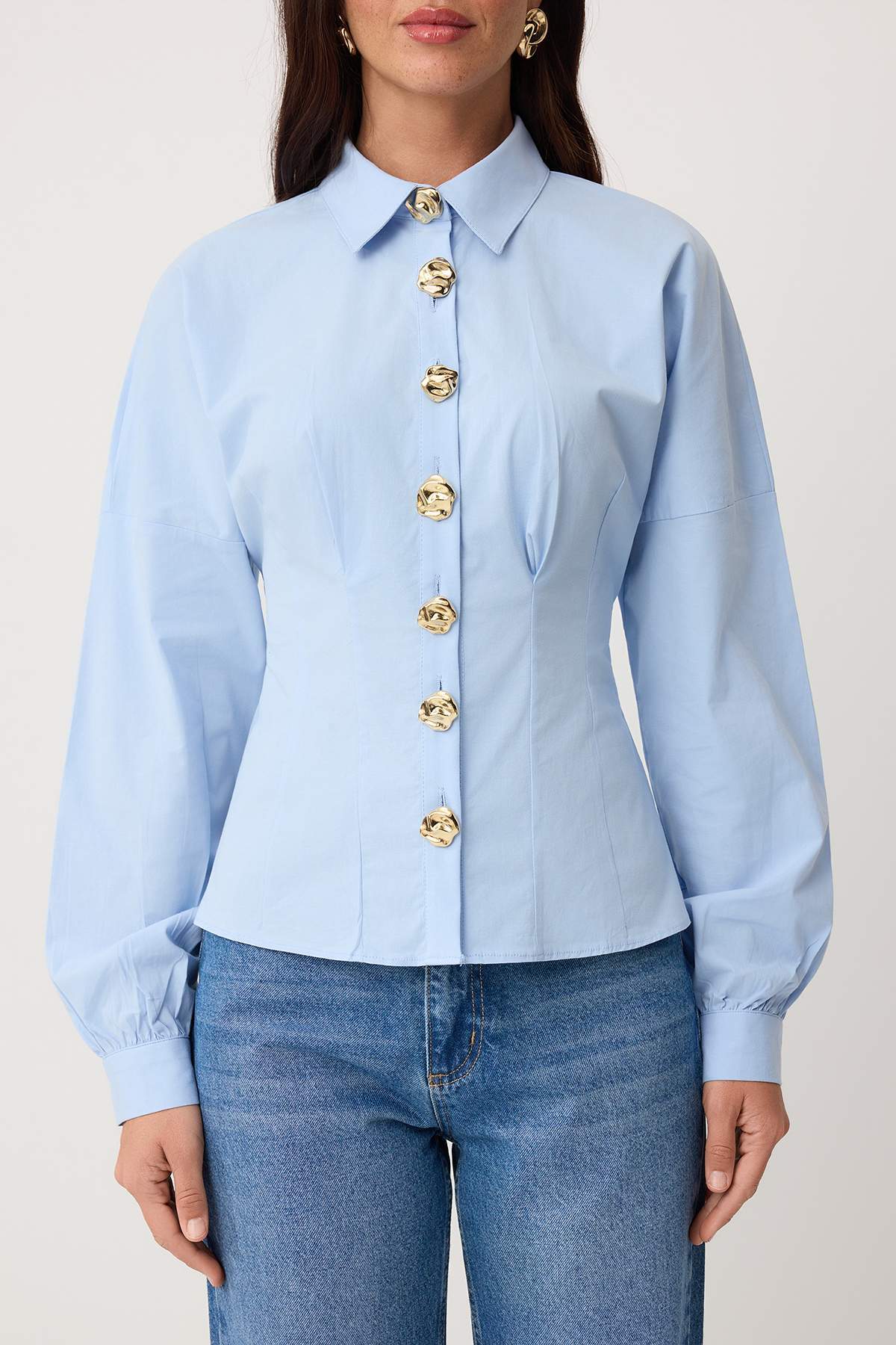 Trendyolmilla  Açık Mavi Gömlek TWOSS26GO00048 - Görsel 3