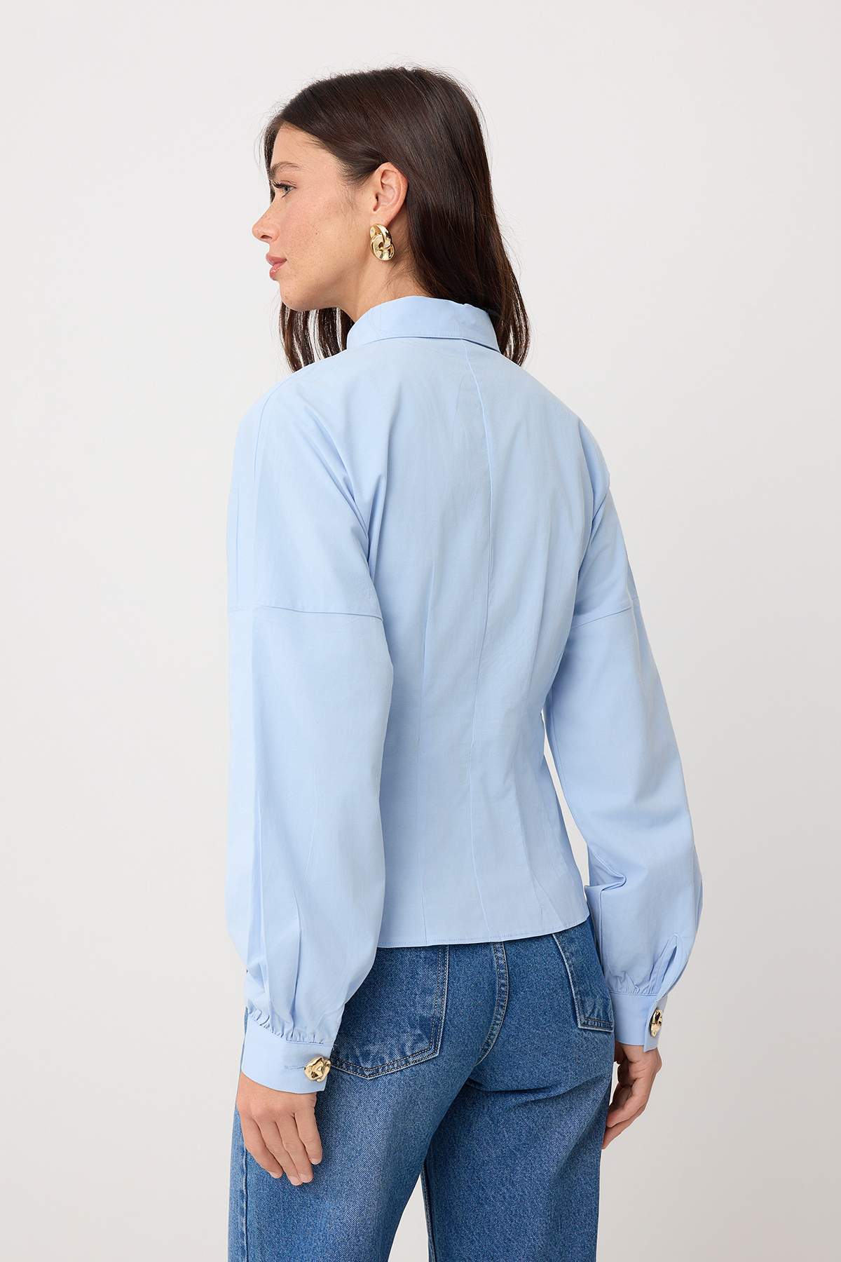 Trendyolmilla  Açık Mavi Gömlek TWOSS26GO00048 - Görsel 4