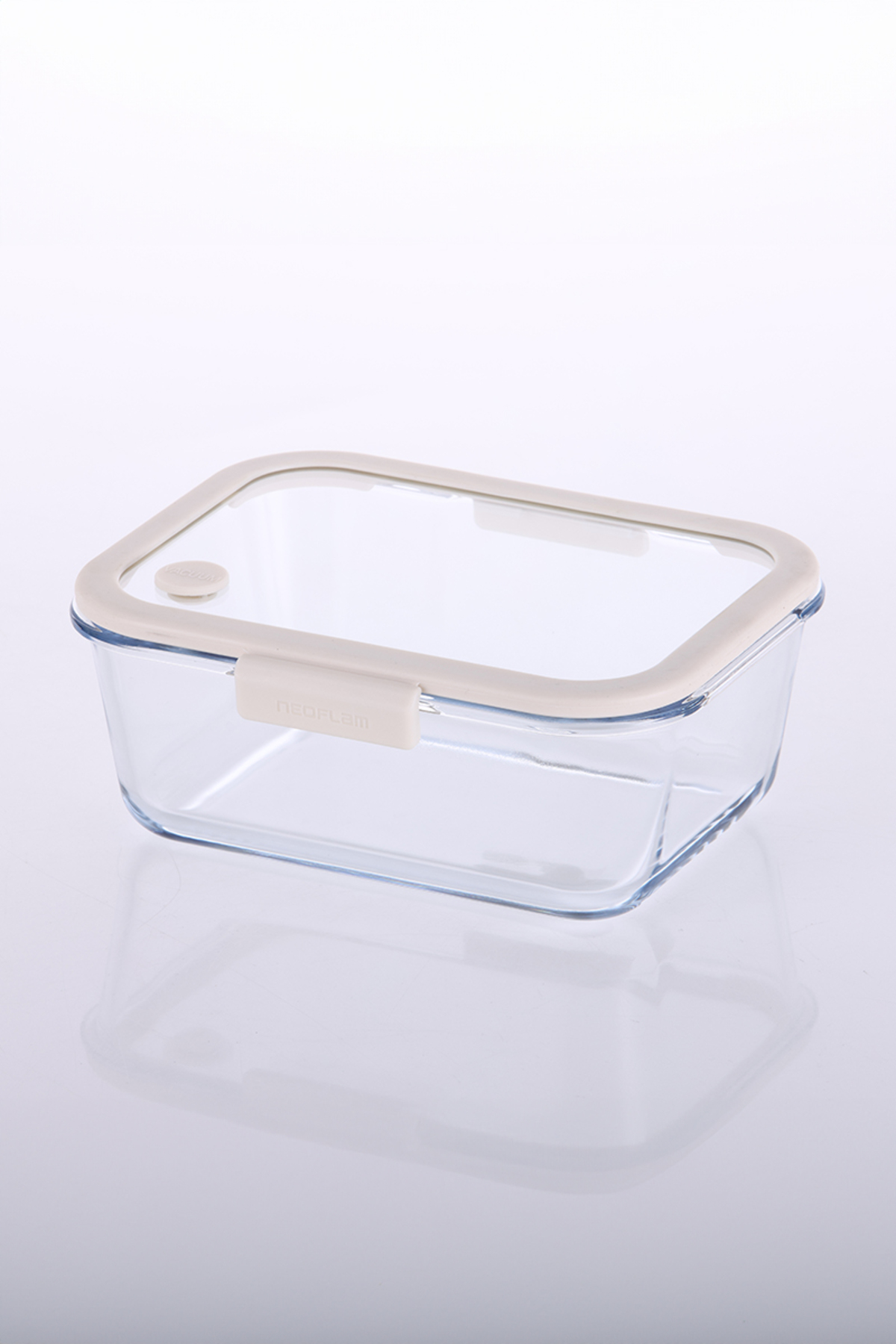 Fika Glace Vacuum Glass Storage Container 1900 ML Beige