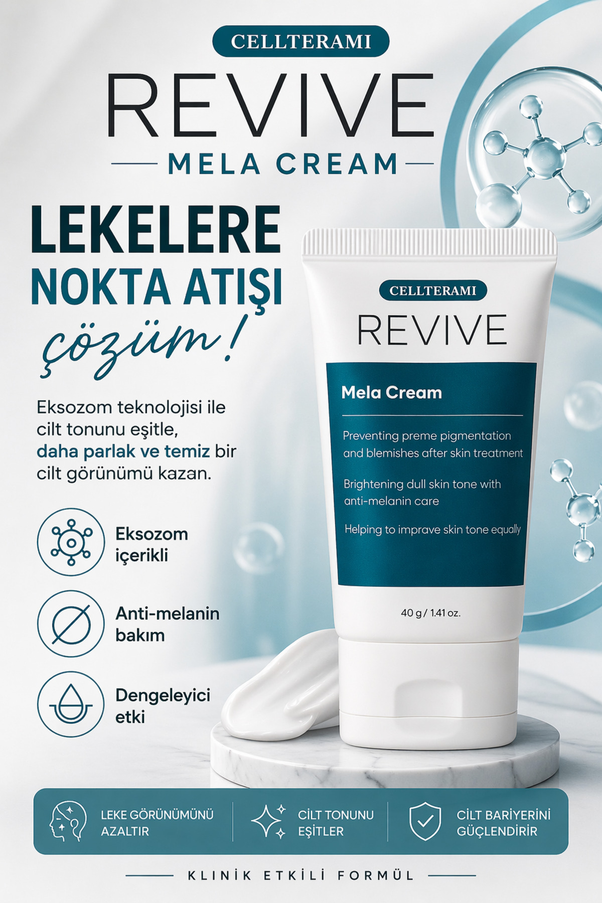 CELLTERMI REVIVE Revive Mela Cream Eksozomlu Leke Karşıtı Krem