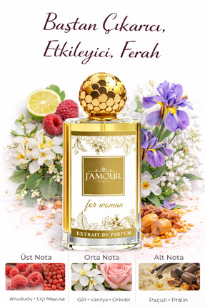 J'AMOUR EAU DE PARFUME W311 Paradox Kadın Parfümü 50 ml Beyaz Çiçeksİ, Amber ...