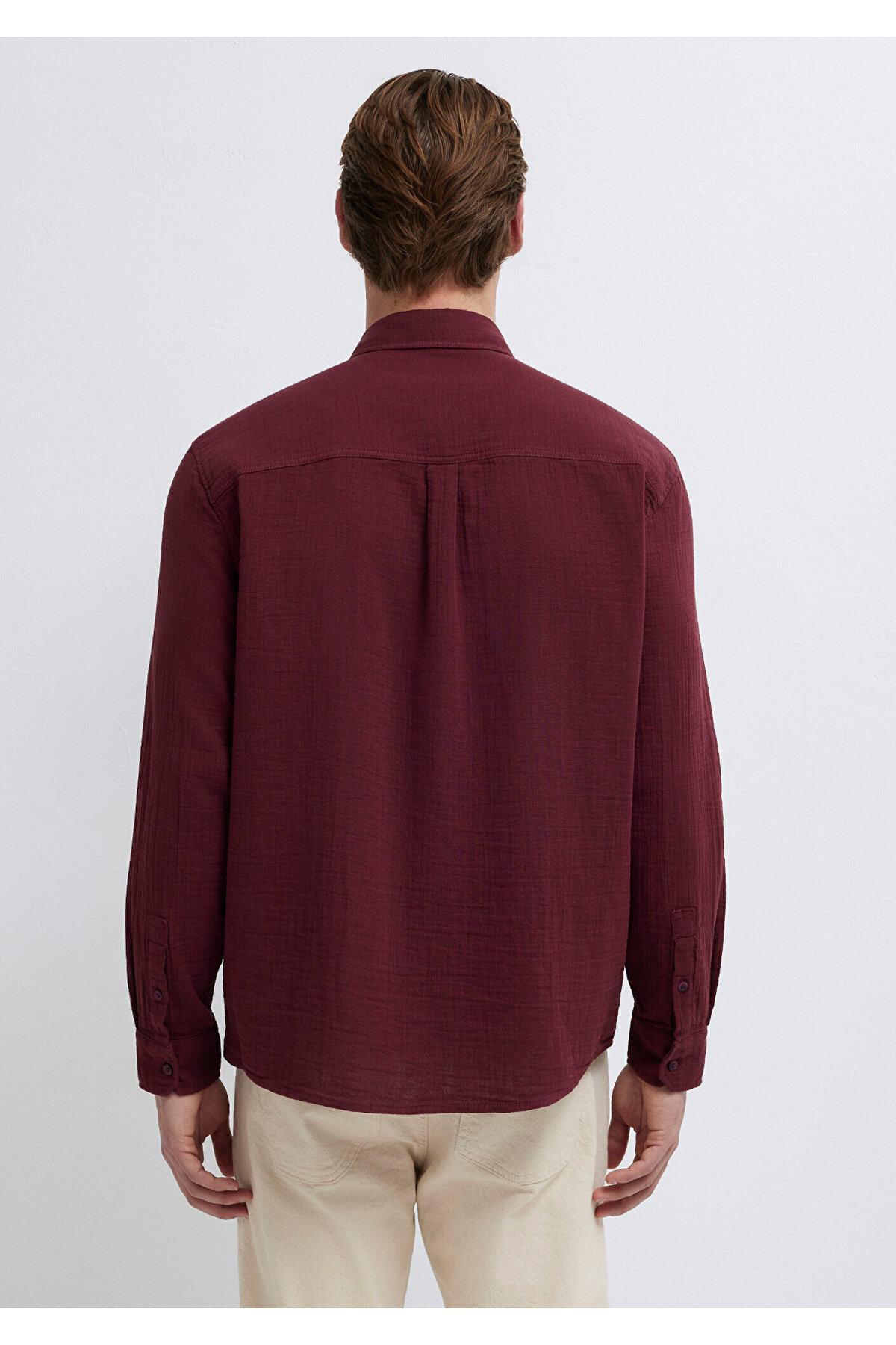 Mavi  Bordo Gömlek Regular Fit / Normal Kesim 0211518-70426 - Görsel 6