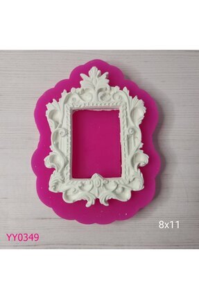 YOYOMOLD YY0349-Kenarları Oymalı Ortası Delik Dikdörtgen Çerçeve Silikon Kalı...
