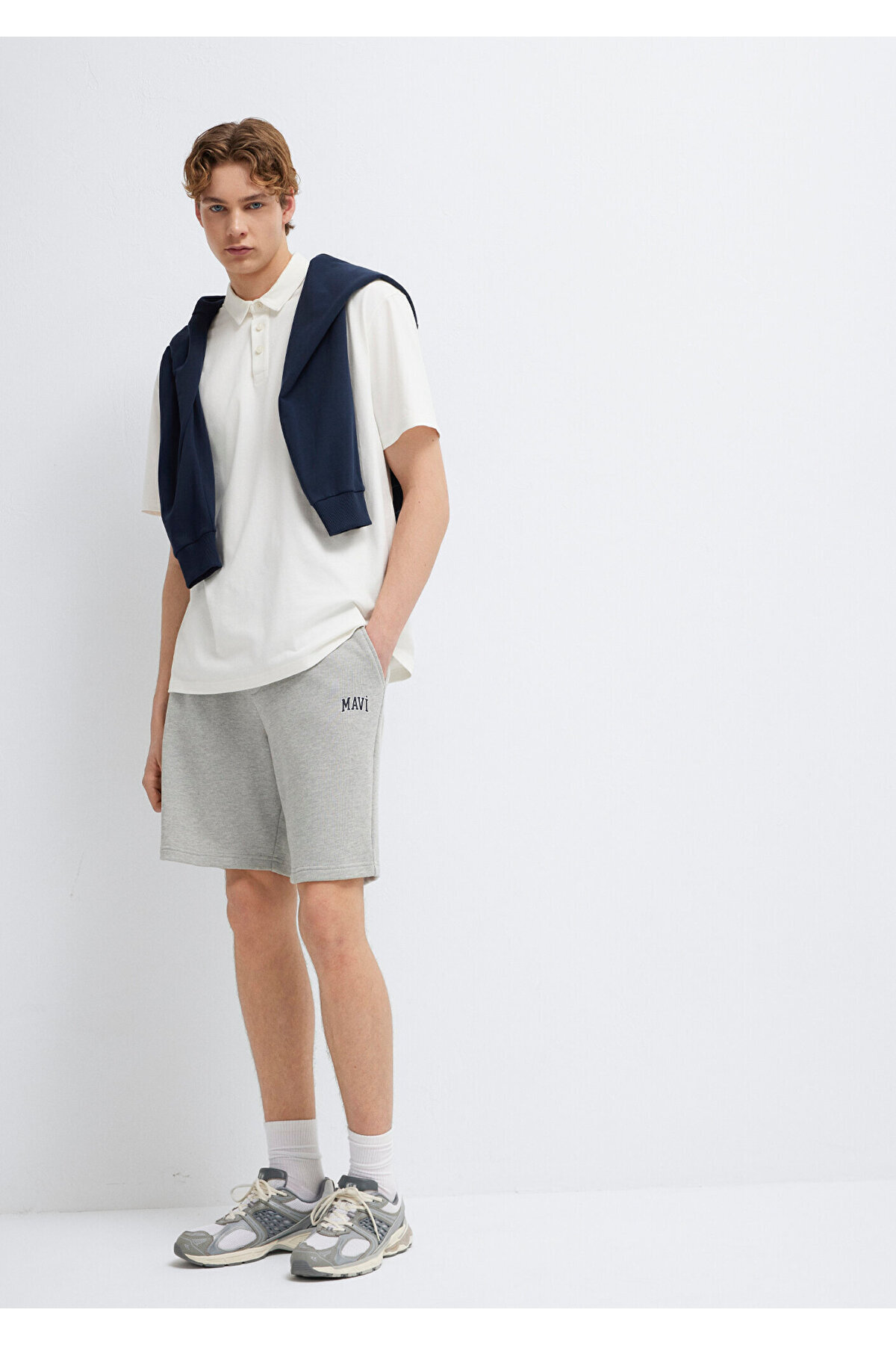 Mavi  Logo Baskılı Gri Şort 0410224-80018 - Görsel 2
