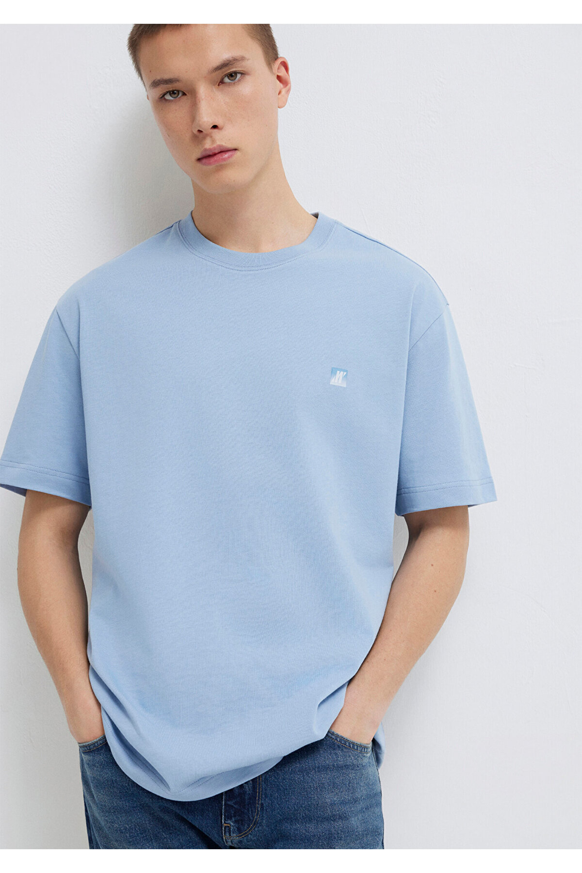 Mavi  Pro Tişört Loose Fit / Bol Rahat Kesim 0613443-91590