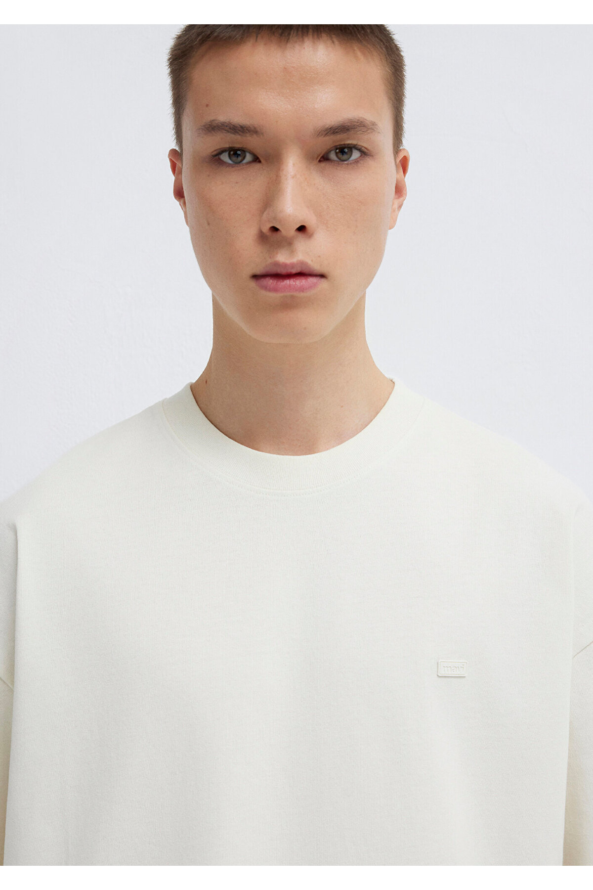 Mavi  Erkek M0613188-71610 Kısa Kol Logo Tişört Mistik Toz Yeşil Yeşil - Görsel 7