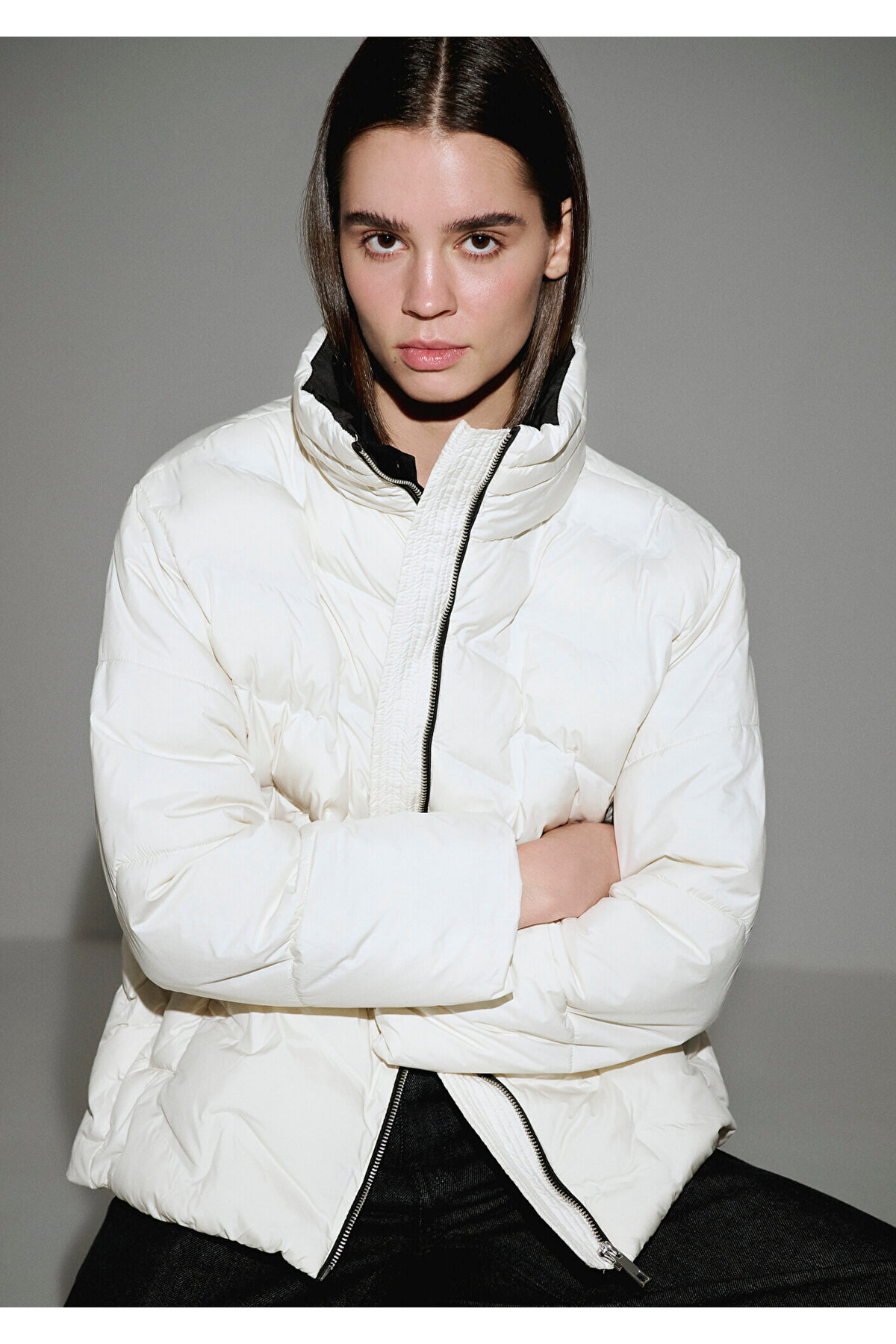 Mavi  Dik Yaka Kadın Mont M1110714-86412 - Görsel 3