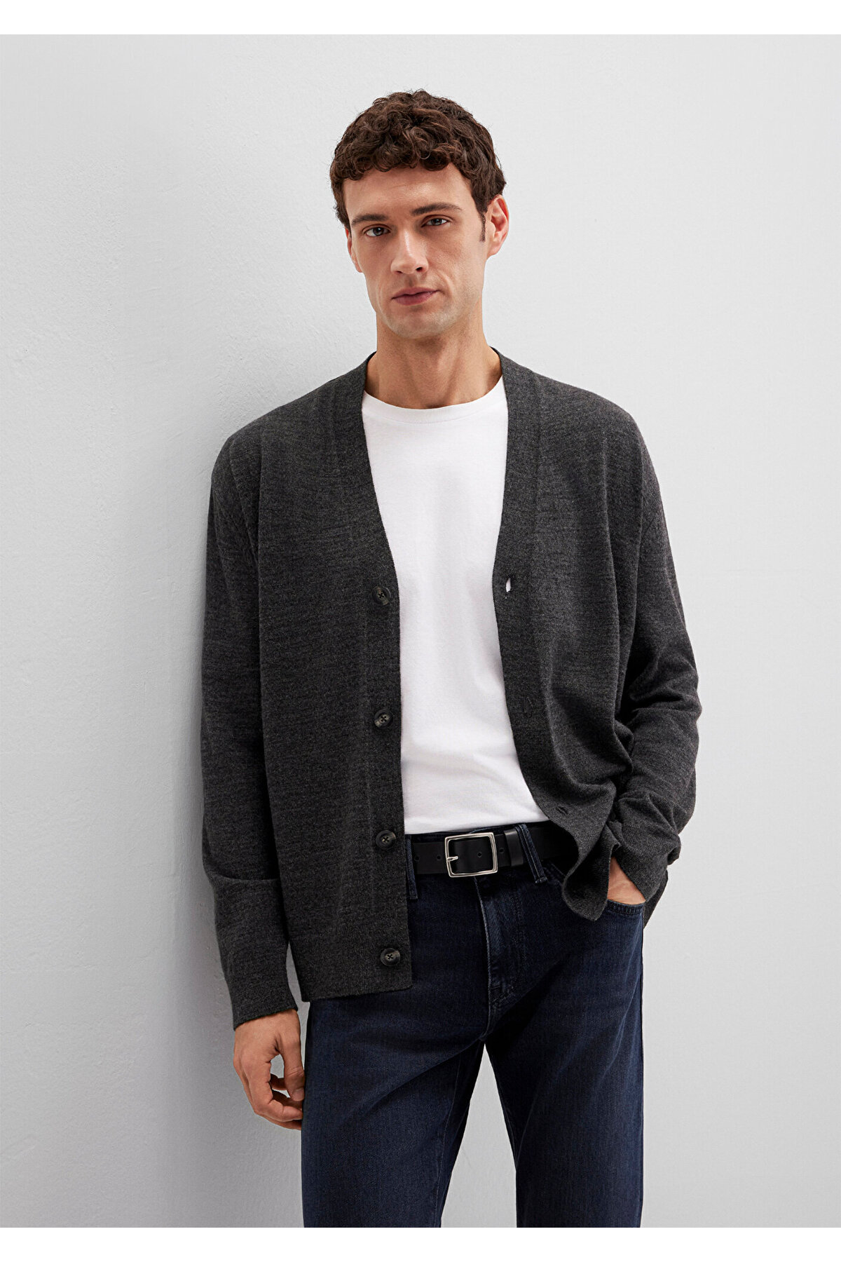 Mavi  Yün Karışımlı Antrasit Hırka Regular Fit / Normal Kesim 0710317-80023