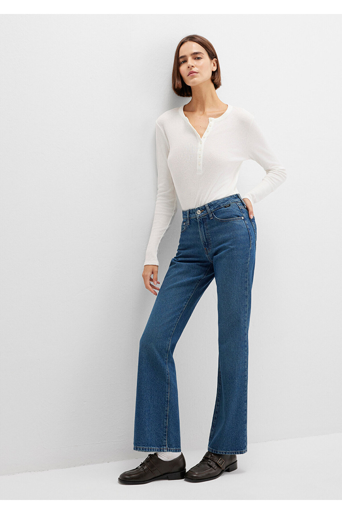 Mavi  Miav Jeans 90lar Gölgeli Koyu Jean Pantolon 1010299-91180 - Görsel 3