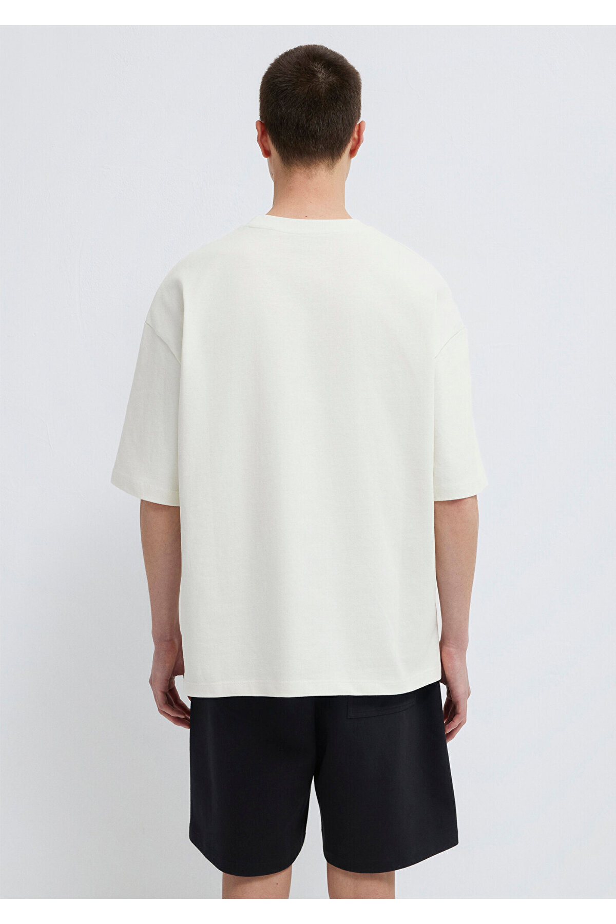 Mavi  Erkek M0613188-71610 Kısa Kol Logo Tişört Mistik Toz Yeşil Yeşil - Görsel 6