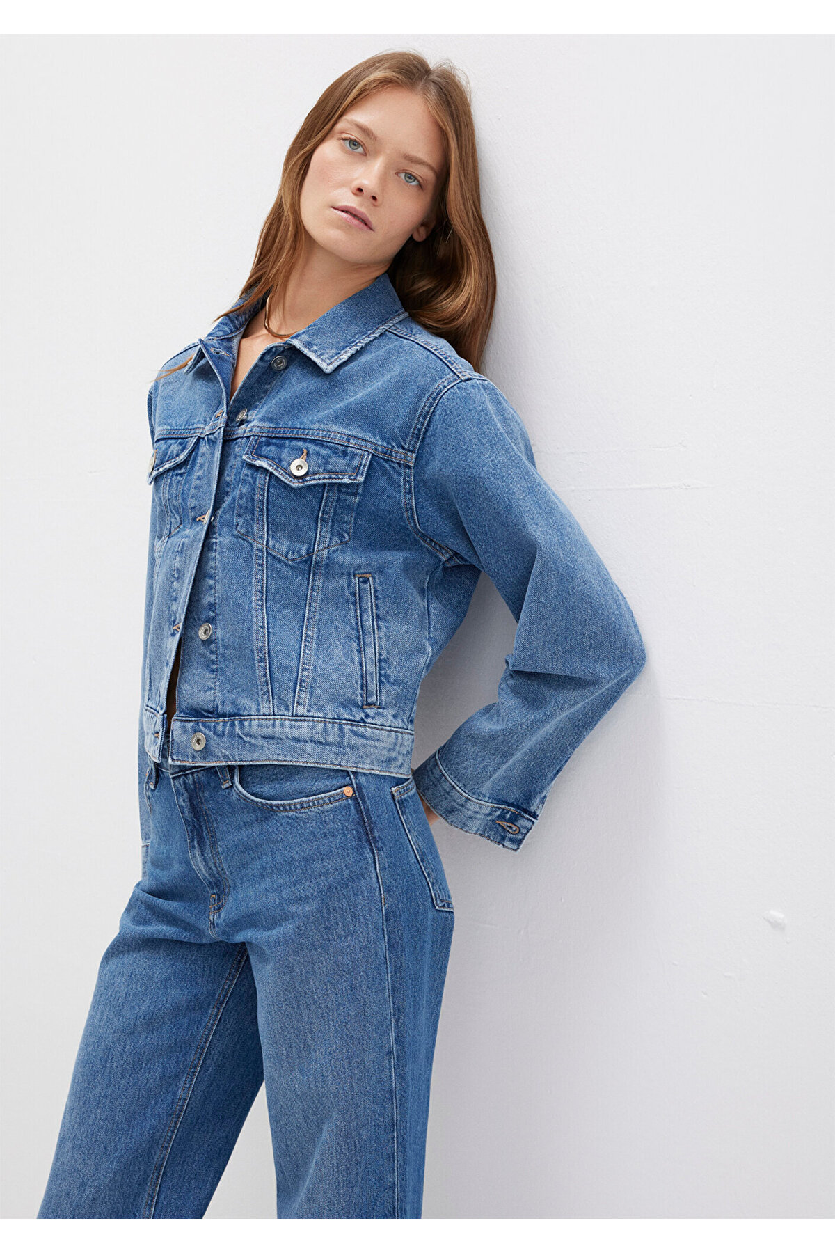 Mavi  Megi Mavi Premium Indigo Mavisi Jean Ceket 1110389-89162 - Görsel 4