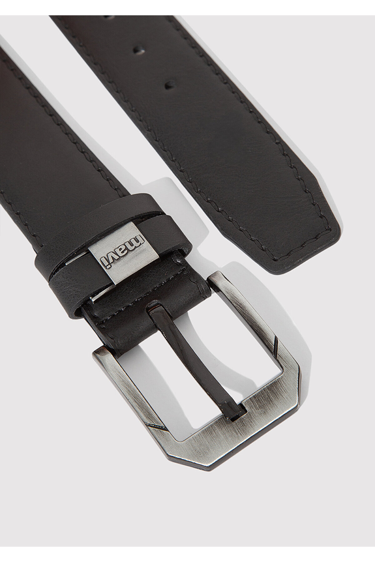 Mavi  Siyah Suni Deri Kemer 0912074-900 - Görsel 3