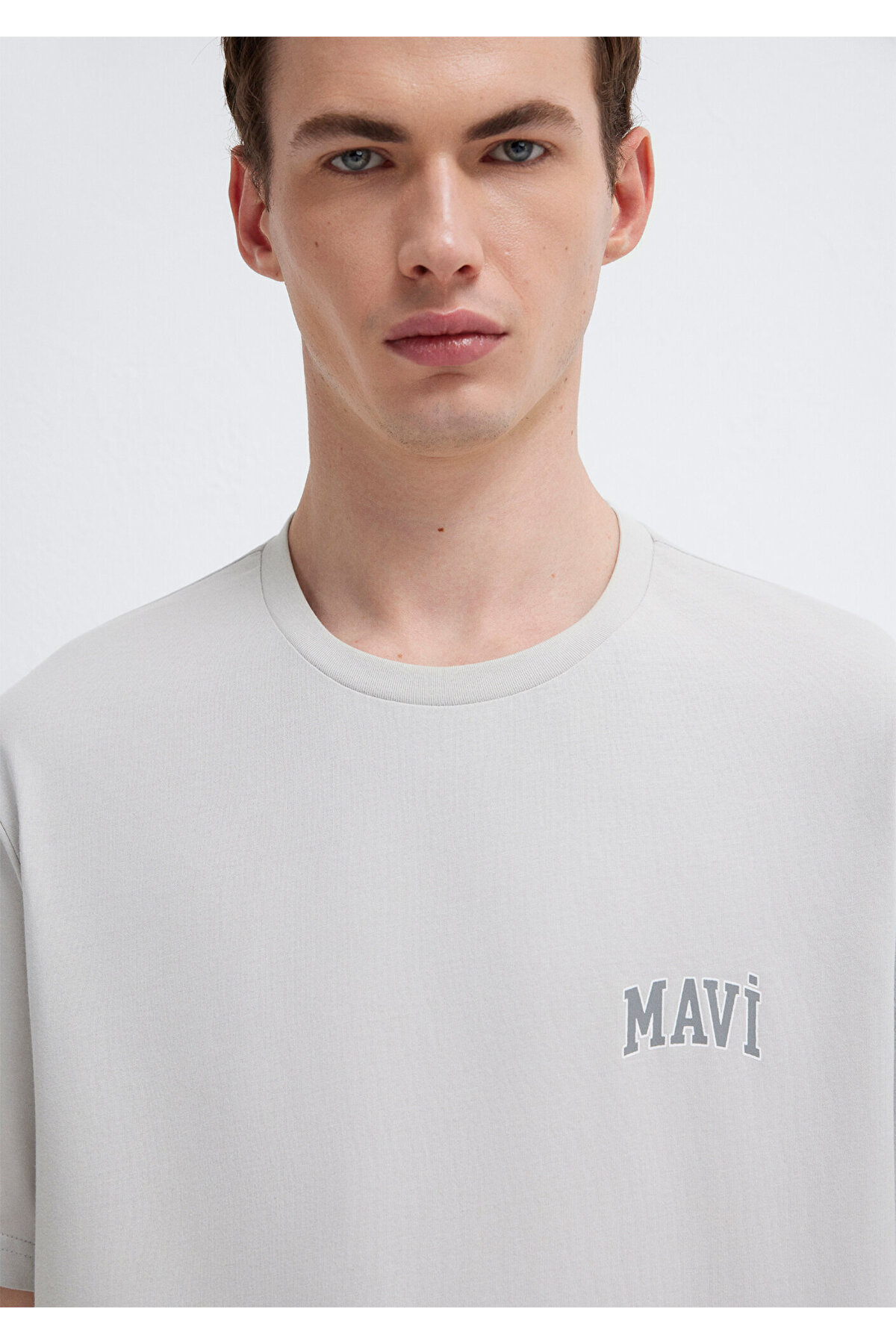 Mavi  Logo Baskılı Gri Tişört Regular Fit / Normal Kesim 0611714-70074 - Görsel 6