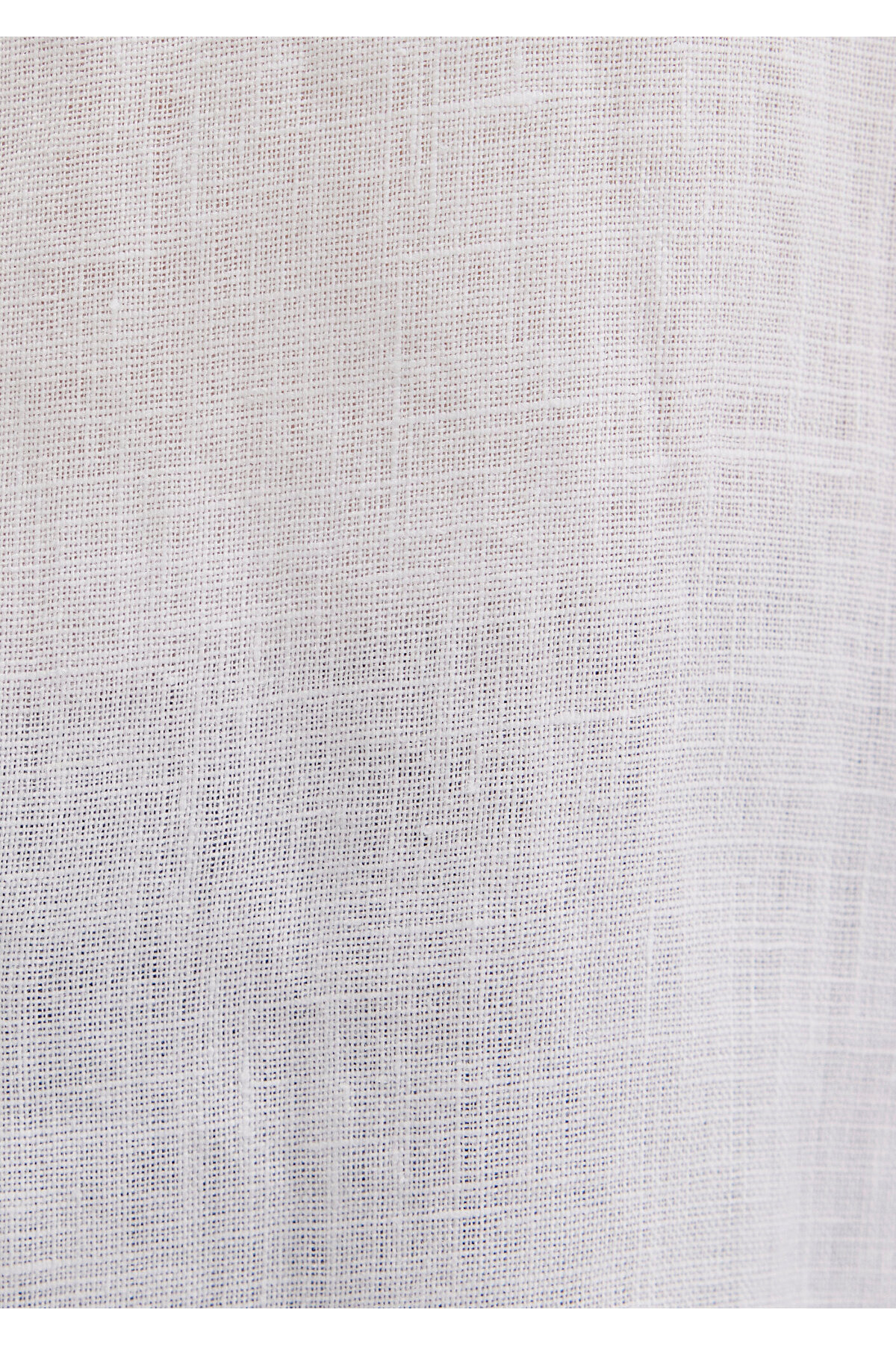 Mavi  Beyaz Keten Gömlek Loose Fit / Bol Rahat Kesim 1210747-620 - Görsel 6