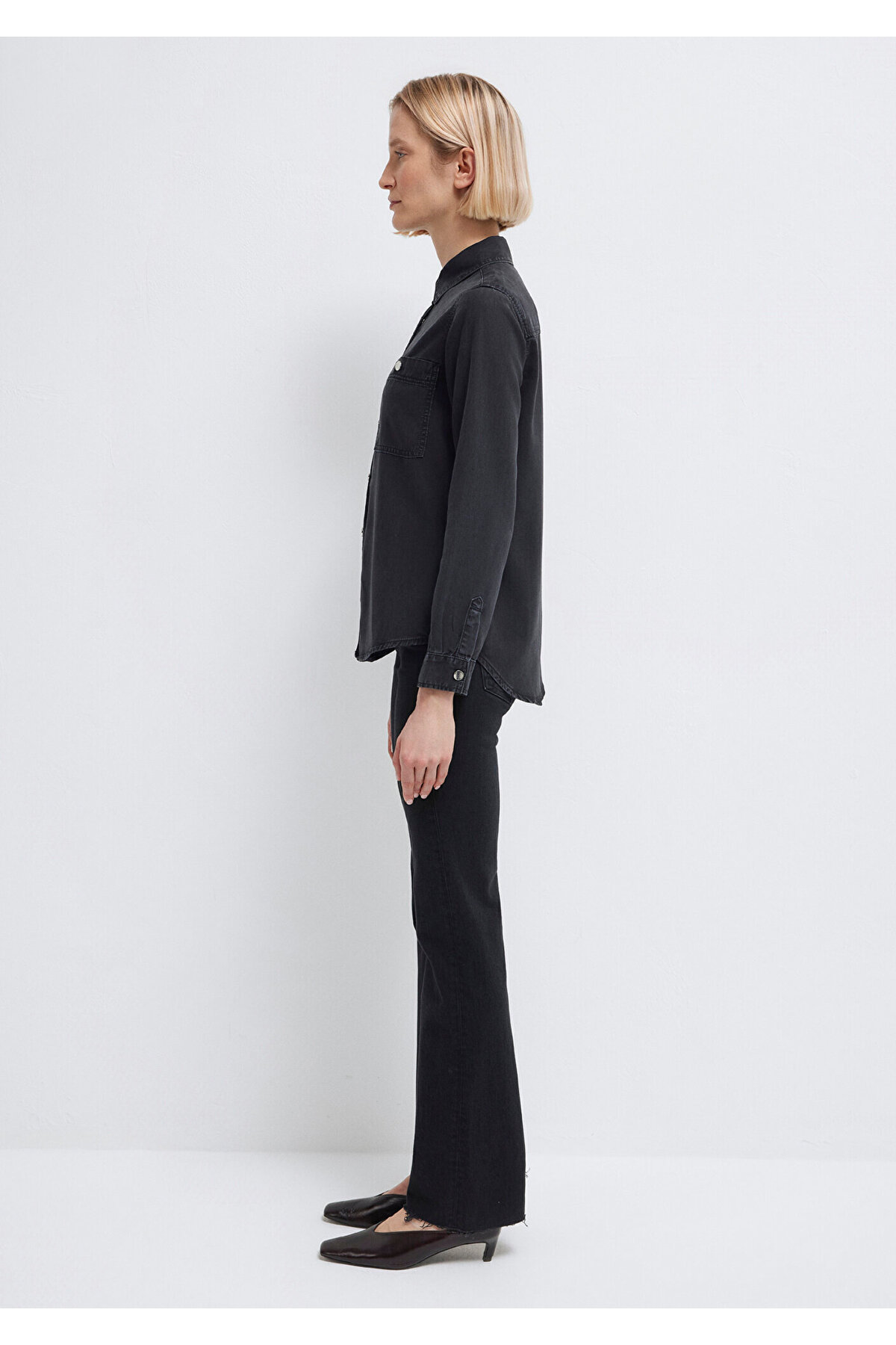 Mavi  Betty Gold Klasik Antrasit Jean Gömlek Fitted / Vücuda Oturan Kesim 1210818-87811 - Görsel 5