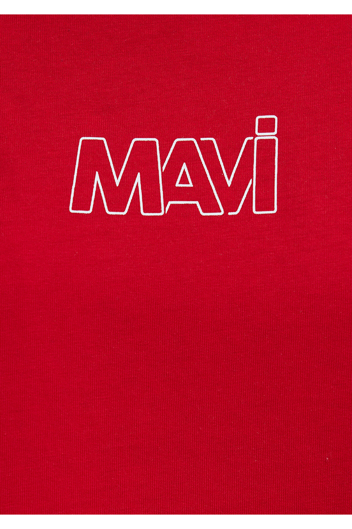 Mavi  Logo Baskılı Kırmızı Tişört Oversize / Geniş Kesim 1611592-82054 - Görsel 7