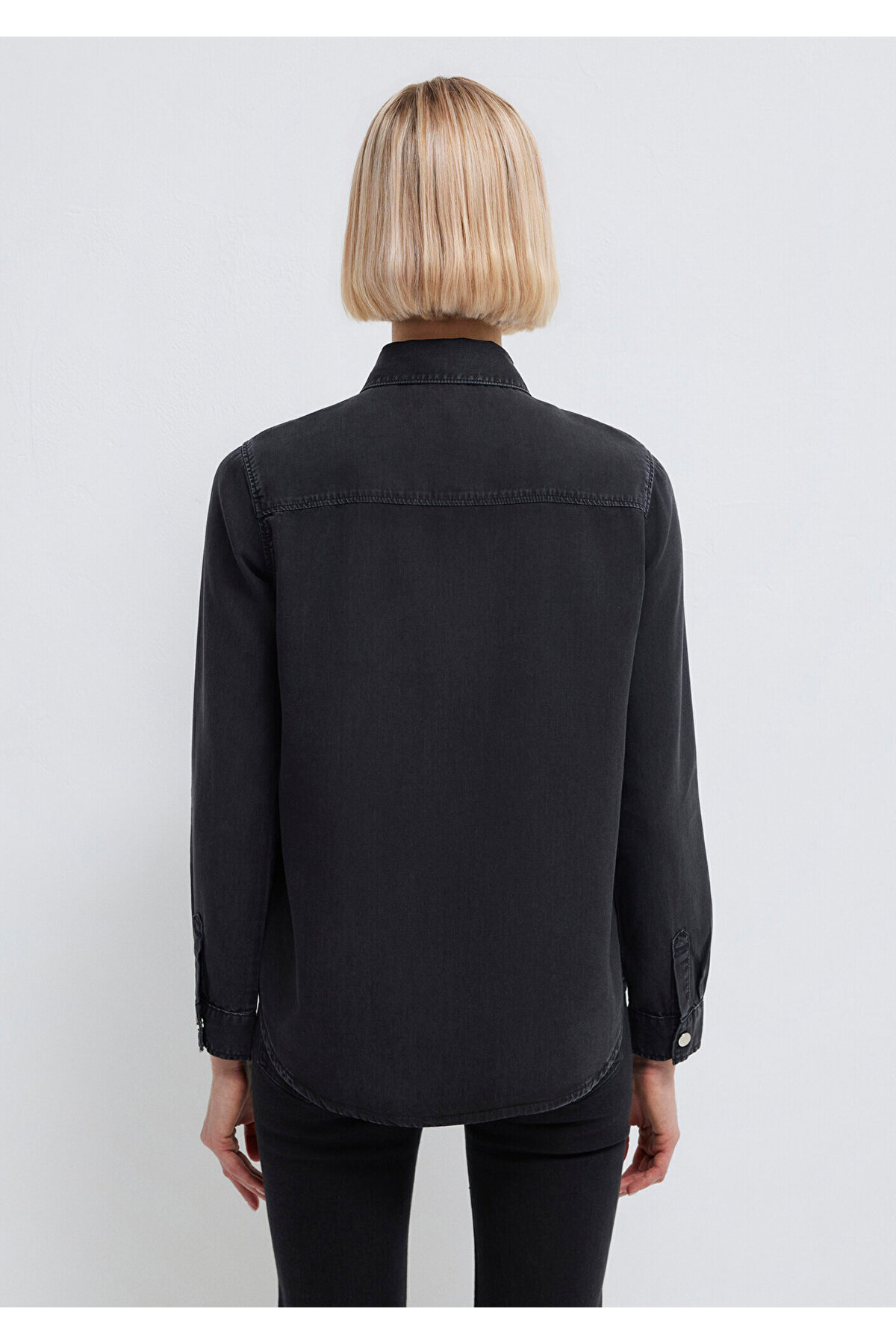 Mavi  Betty Gold Klasik Antrasit Jean Gömlek Fitted / Vücuda Oturan Kesim 1210818-87811 - Görsel 6