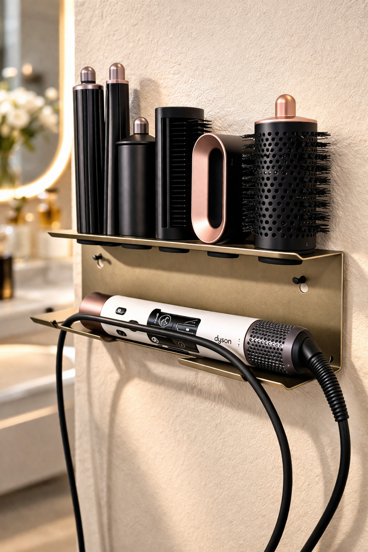 ANTIQUATED DysonAirwrap Multistyler Compatible Organizer Hair Styling Stand Bathroom Hanger Hair Machine Organizer