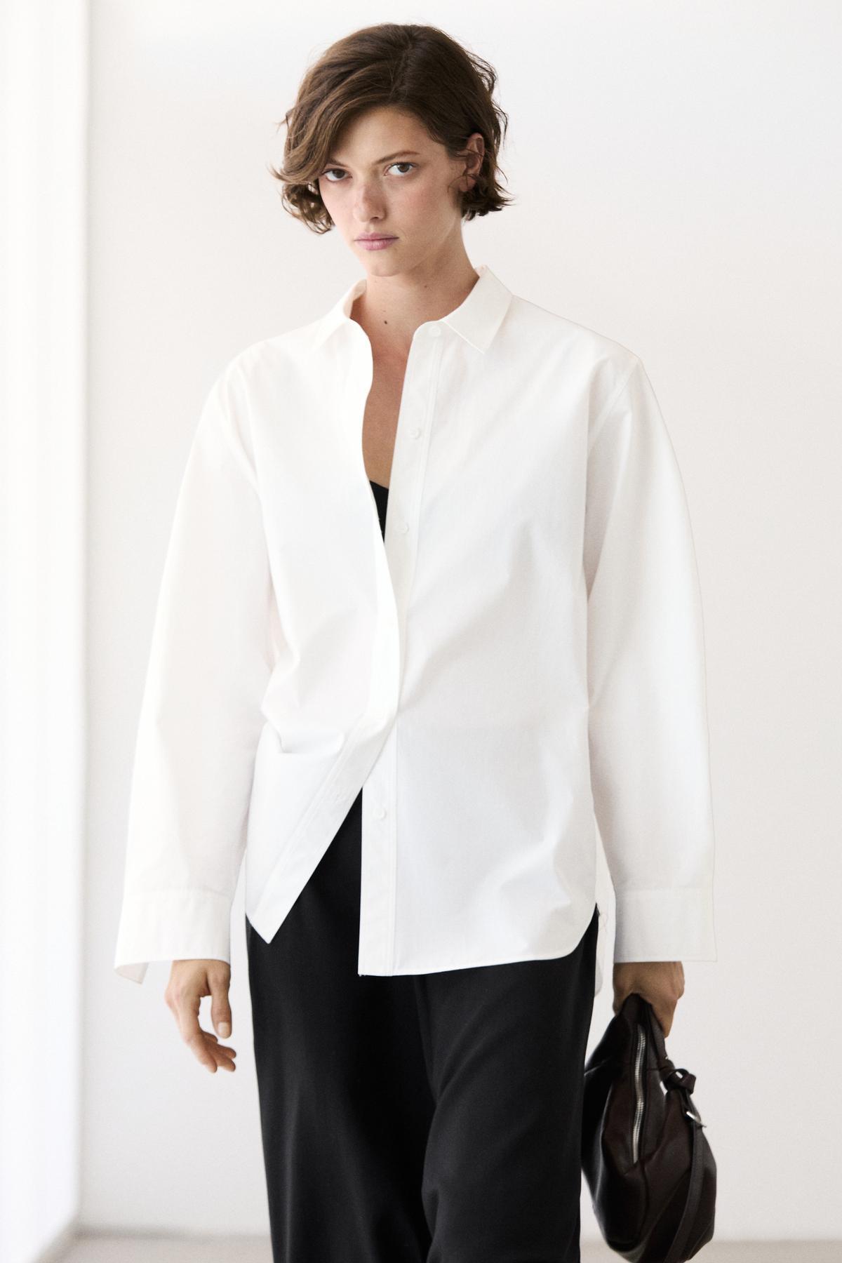 Massimo Dutti  %100 pamuklu poplin gömlek - Görsel 2