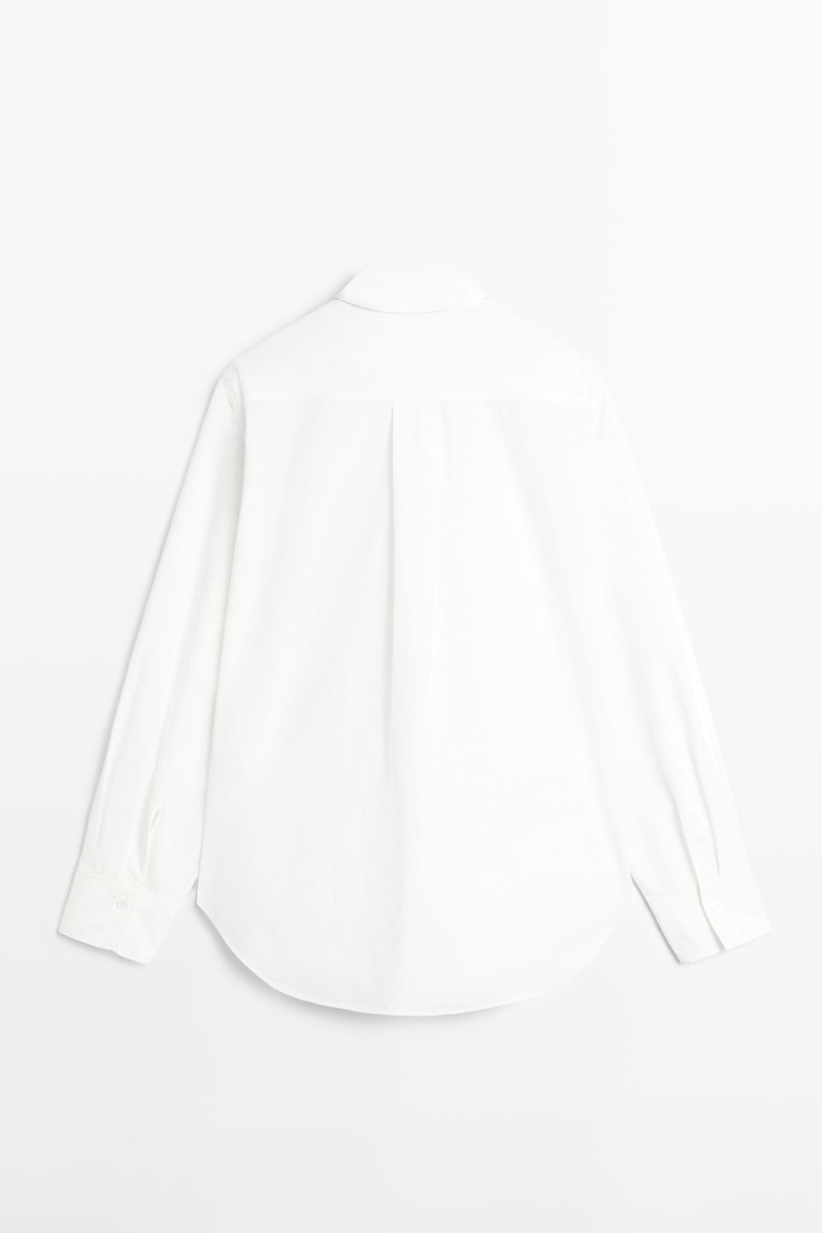 Massimo Dutti  %100 pamuklu poplin gömlek - Görsel 8