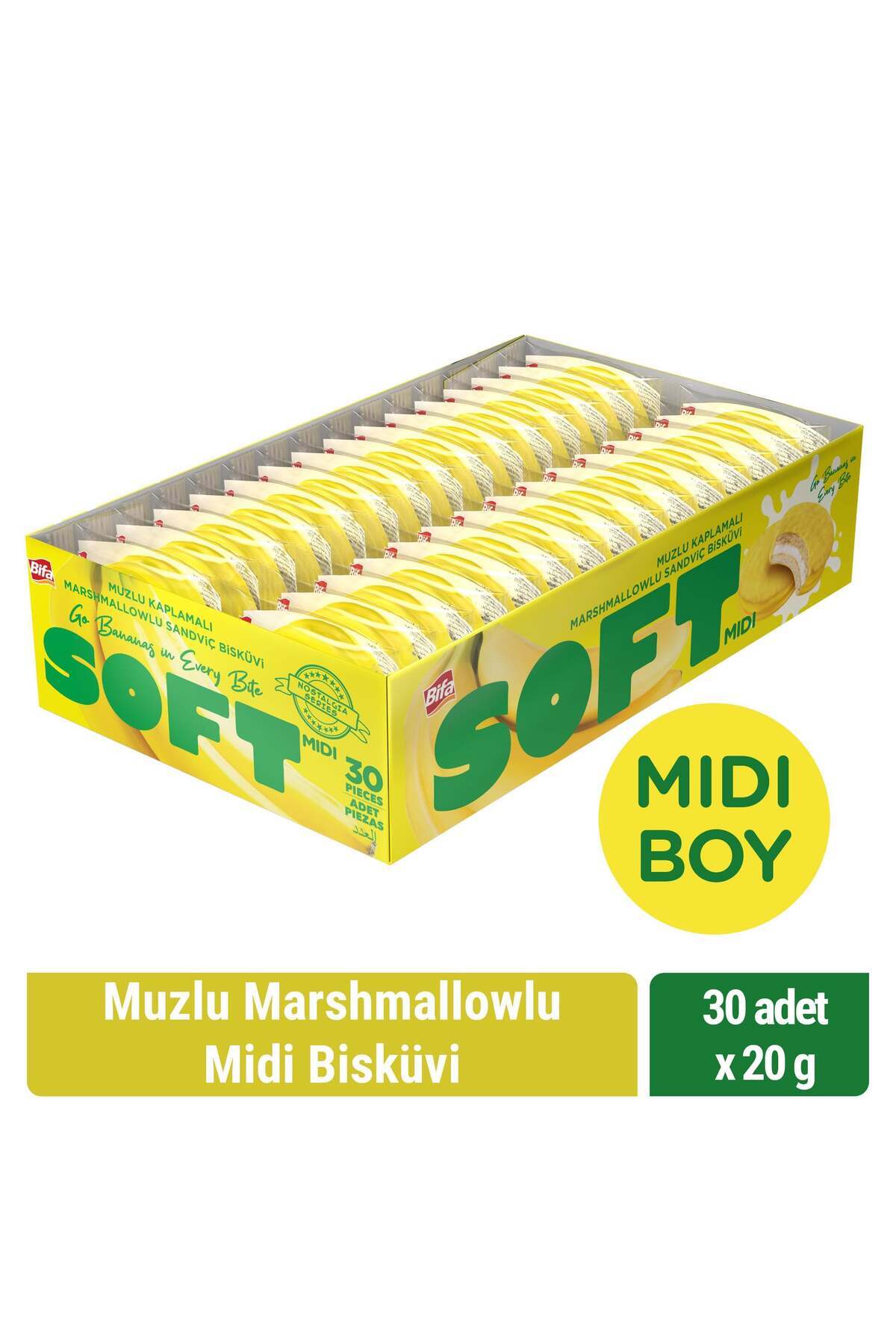 Bifa Soft Muzlu Marshmallowlu Midi Boy Bisküvi 20 gr x 30 Adet - Fiyatı, Yorumları