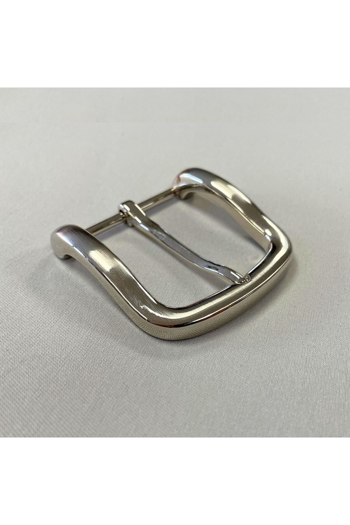 Belt Buckle 4 cm, Wavy - 1 Piece, Metal Buckle for Making Leather Hobby Belt