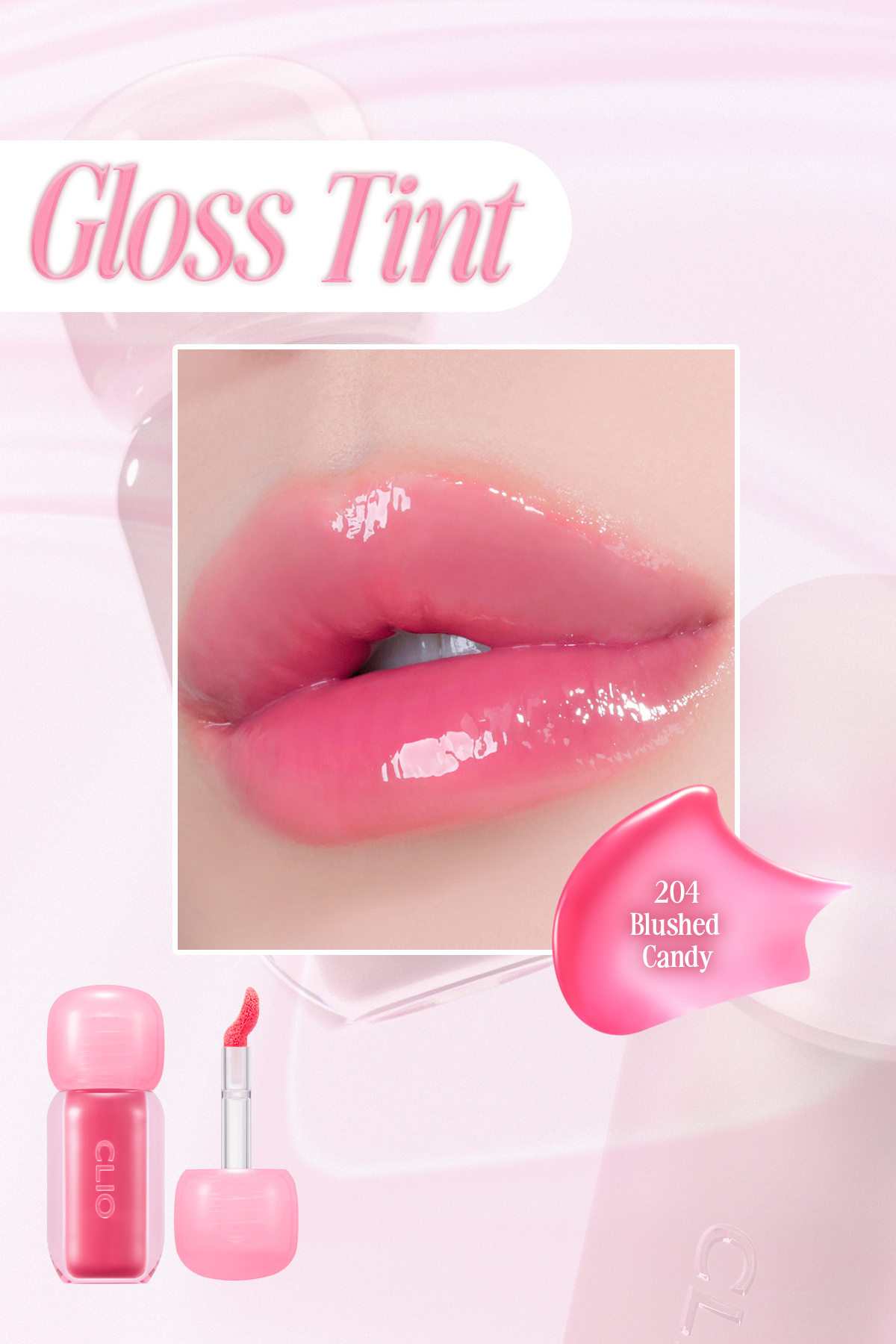 برق لب حجیم کننده، براق و رنگی Volumate Gloss شماره 204، رنگ رژگونه Blushed Candy — صورتی 111690 — تصویر 3 از 9