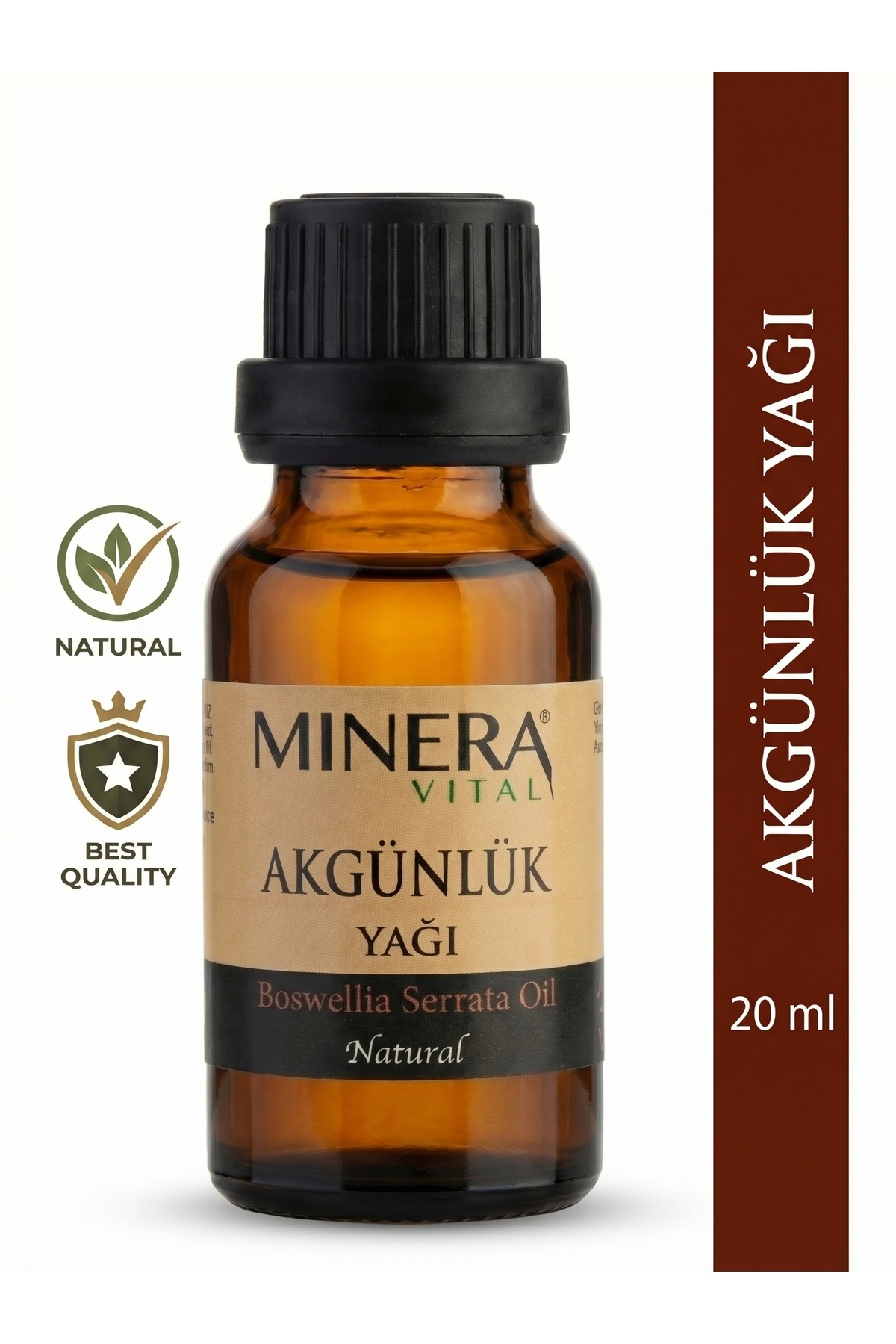 MİNERA VİTAL Akgünlük Yağı 20 ml (Frankincense Oil) Damlalıklı Cam